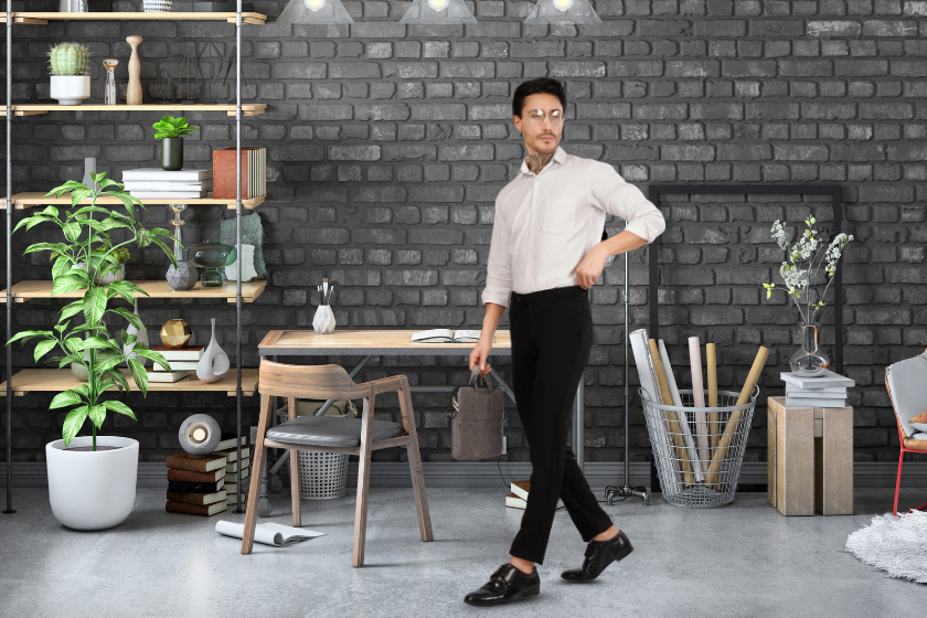 Premium Formal Pants for Men with Flexi Waist and All-Day Comfort - Flaked