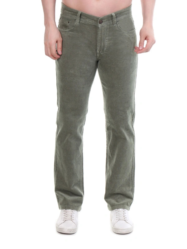 FLAKED Corduroy Relaxed Fit Stretchable Jeans – Ash Grey