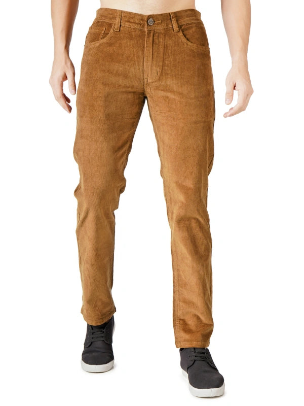 Corduroy Regular Fit Stretchable Jeans – Bronze Tan