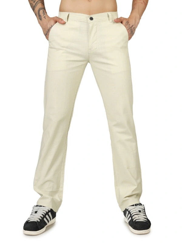 Linen Relaxed Fit Trouser - Light Camel