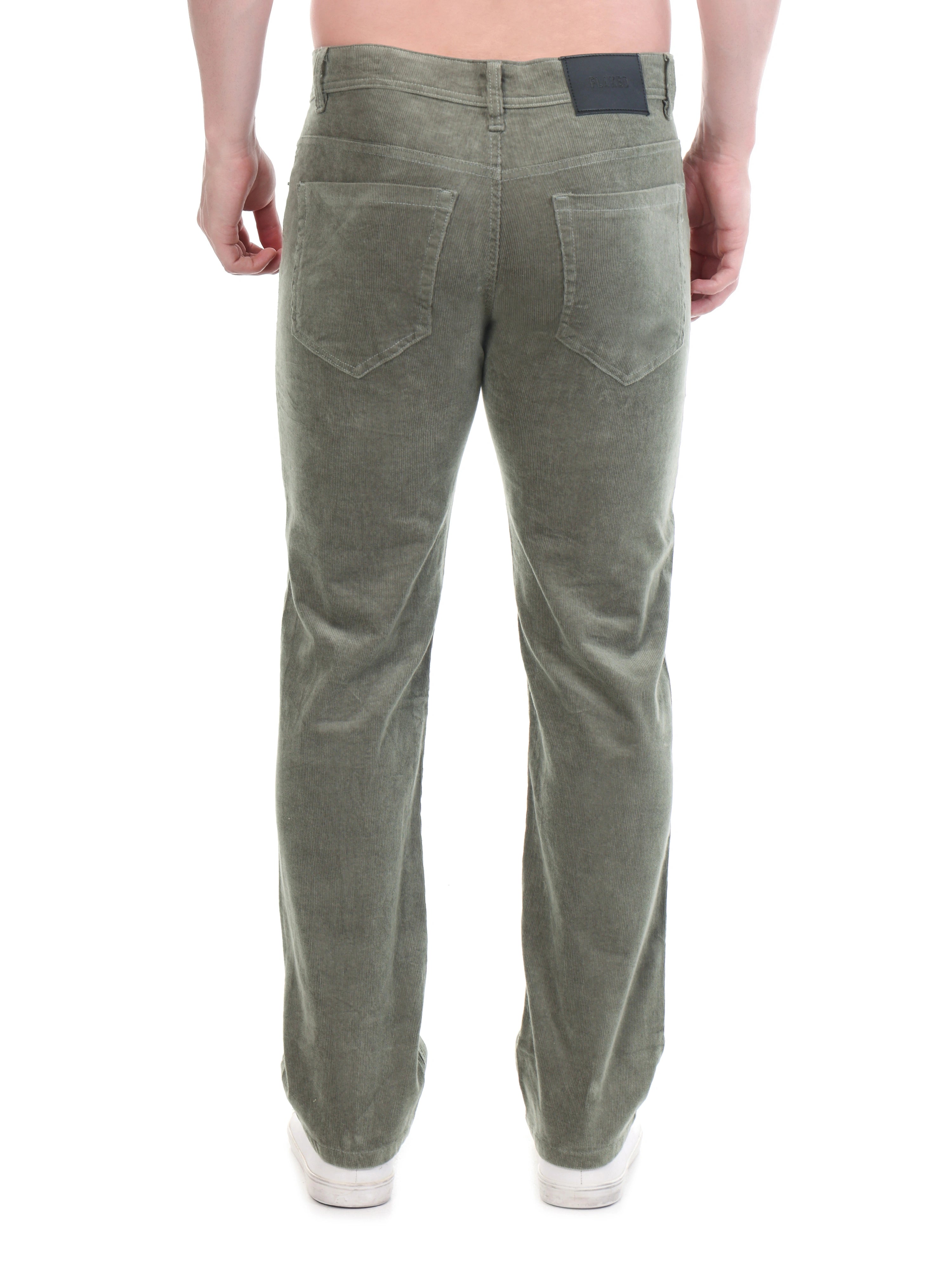 FLAKED Corduroy Relaxed Fit Stretchable Jeans – Ash Grey