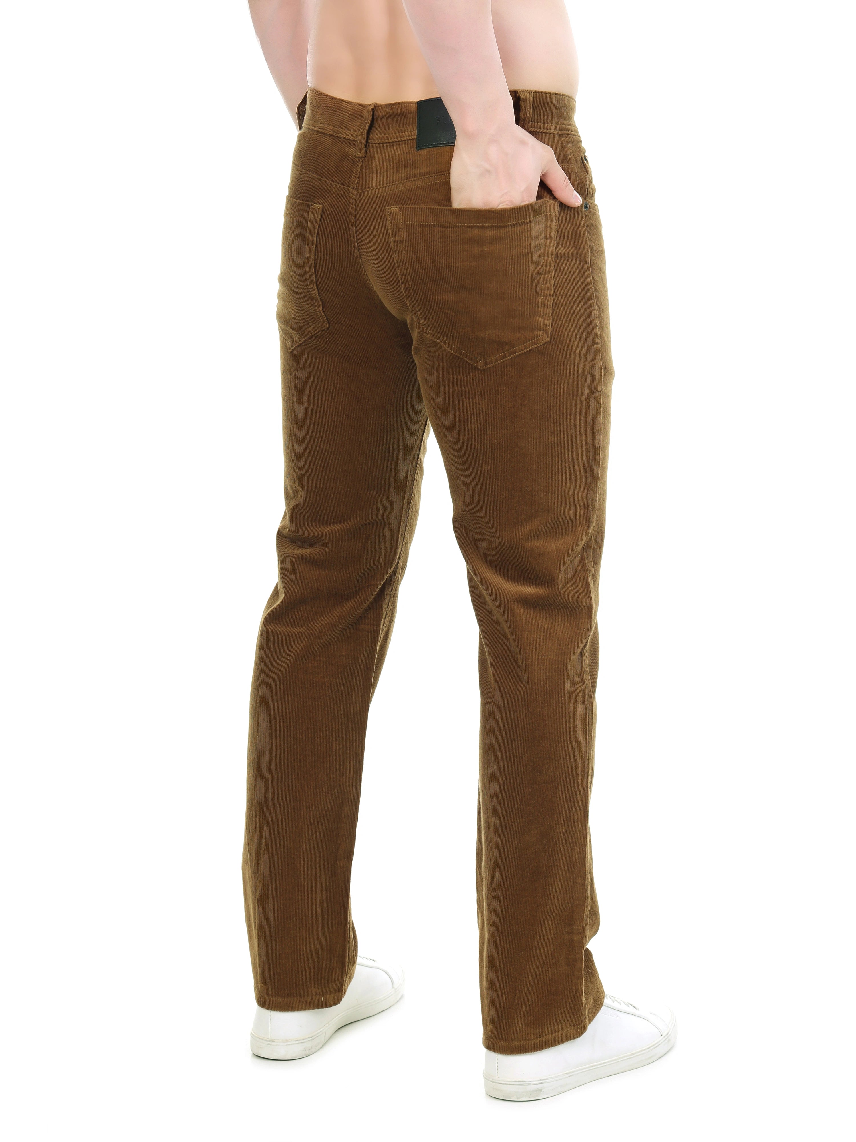FLAKED Corduroy Relaxed Fit Stretchable Jeans – Bronze Tan