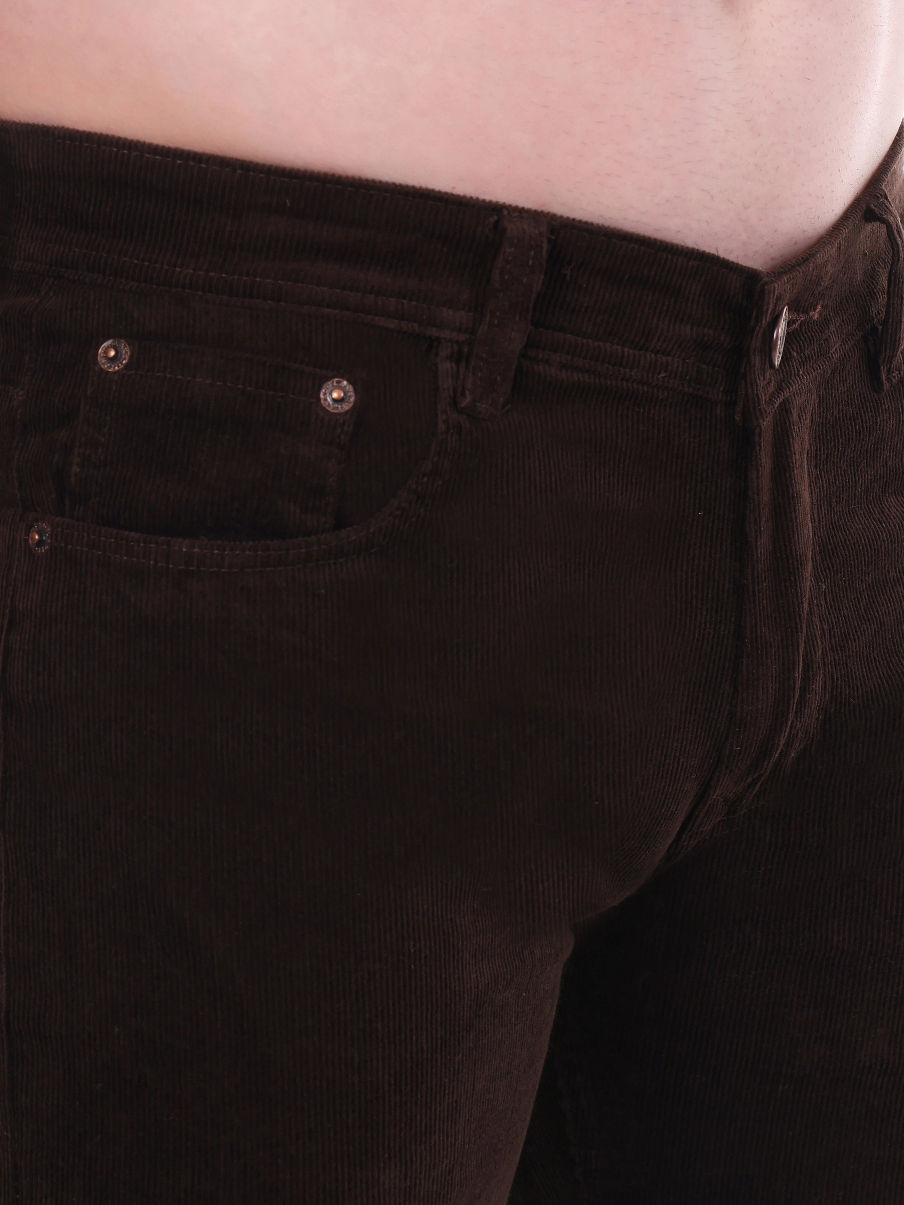 FLAKED Corduroy Relaxed Fit Stretchable Jeans – Dark Roast