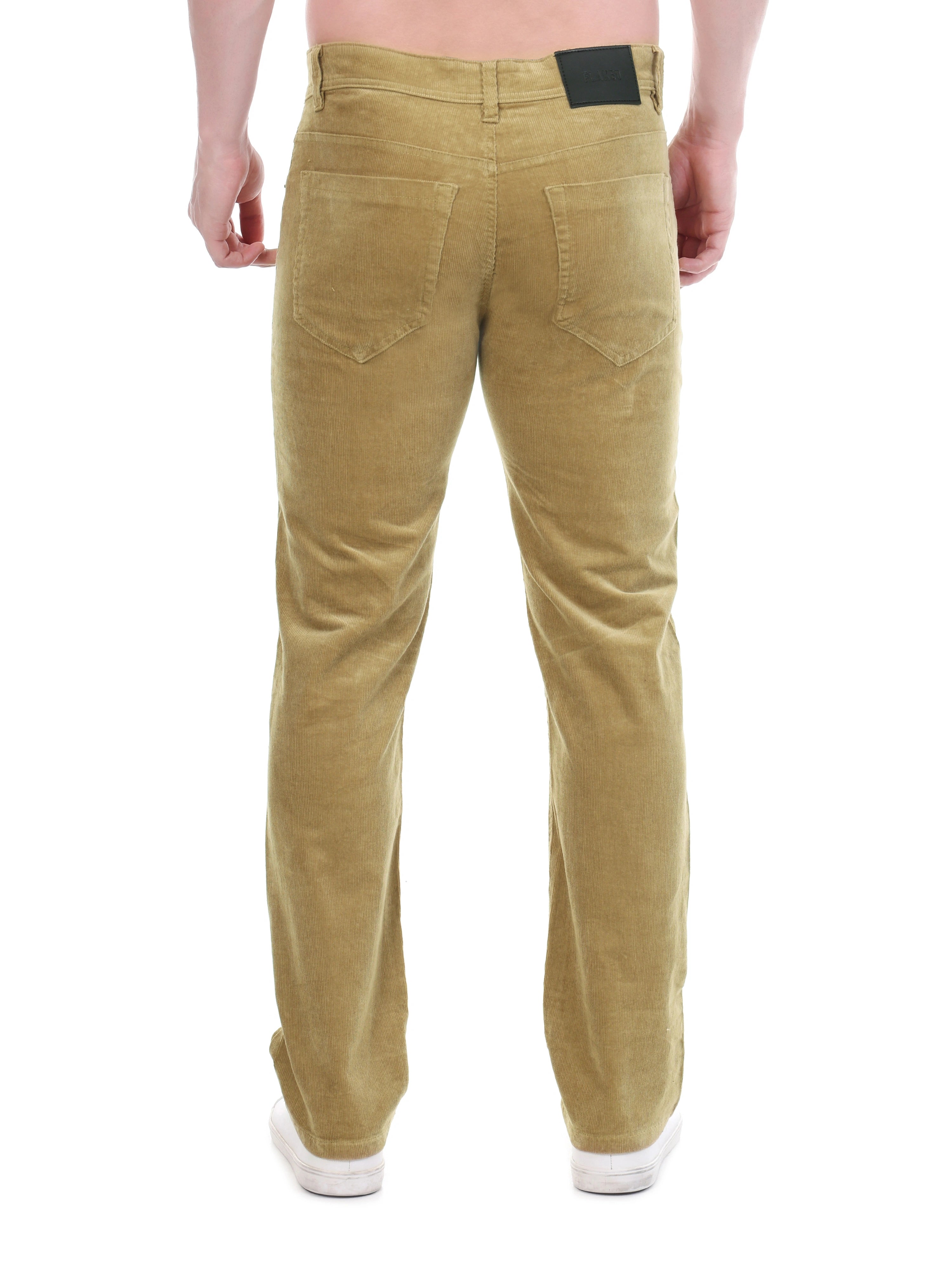 FLAKED Corduroy Relaxed Fit Stretchable Jeans – Soft Khaki