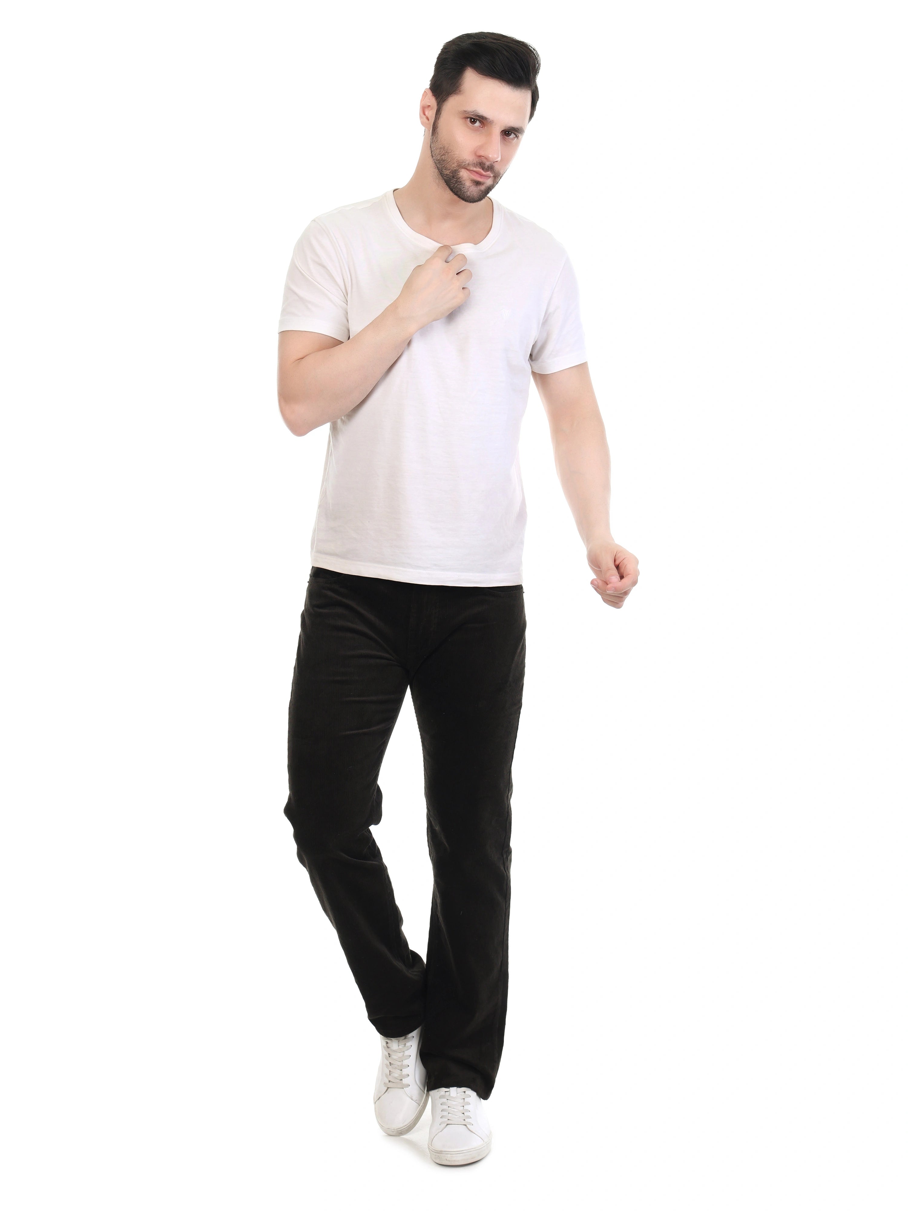 FLAKED Corduroy Relaxed Fit Stretchable Jeans – Woodland Olive