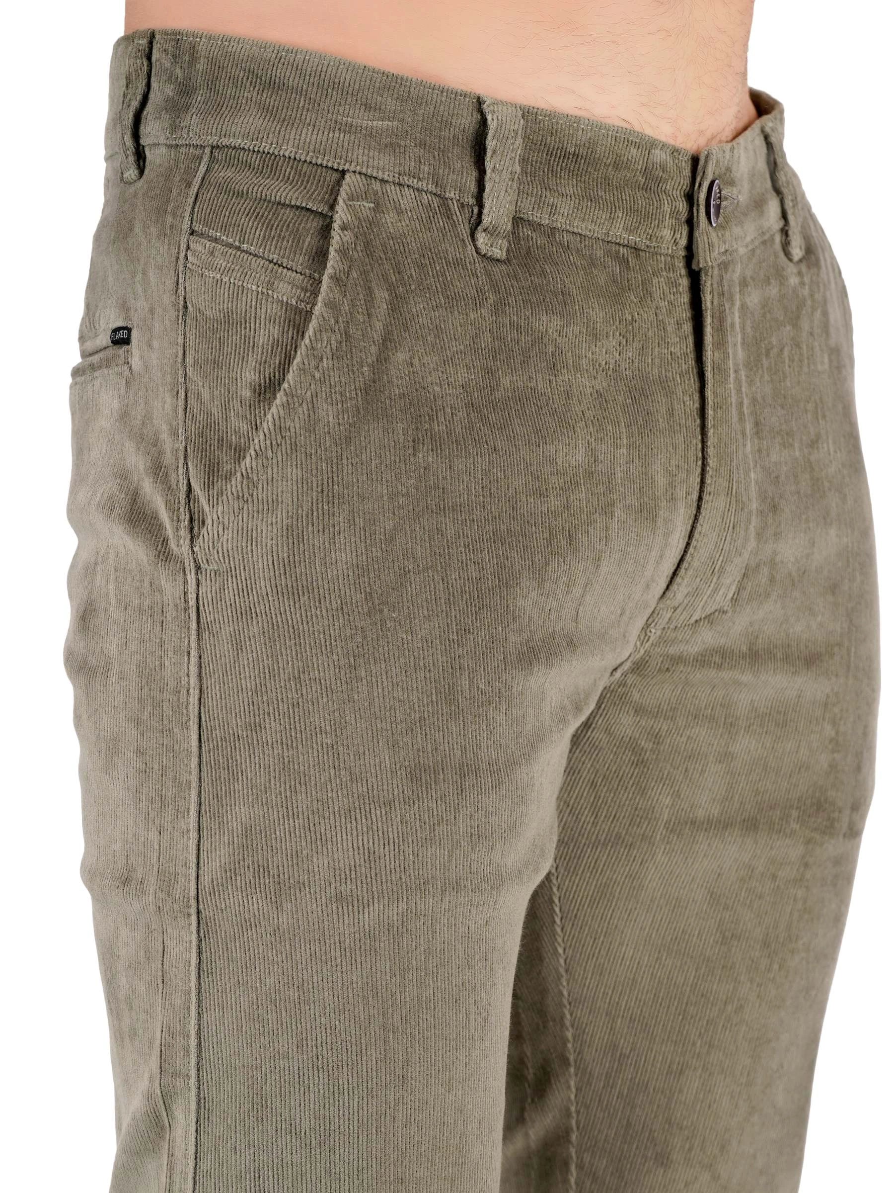 Corduroy Regular Fit Stretchable Trouser – Ash Grey