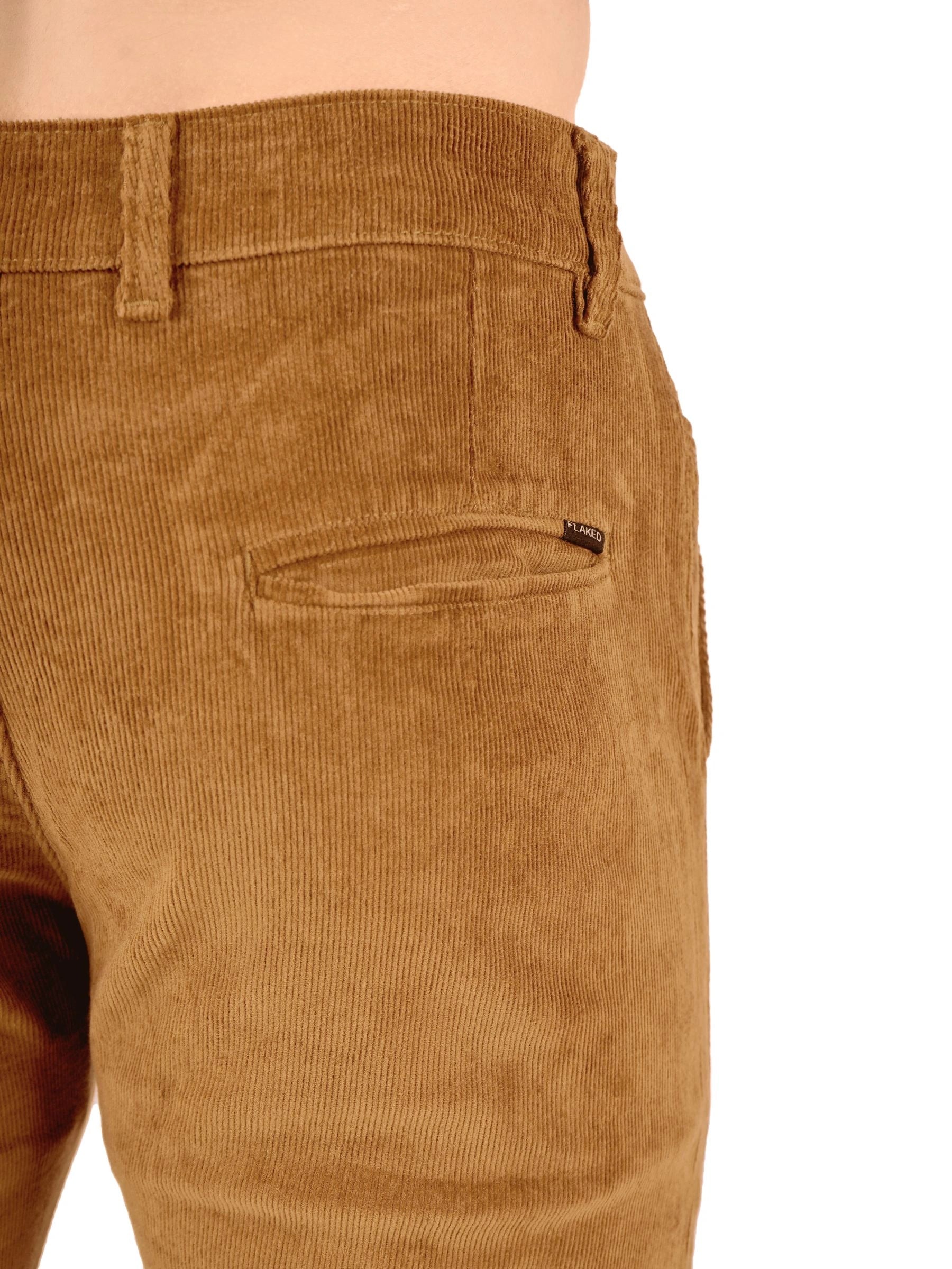 Corduroy Regular Fit Stretchable Trouser – Bronze Tan