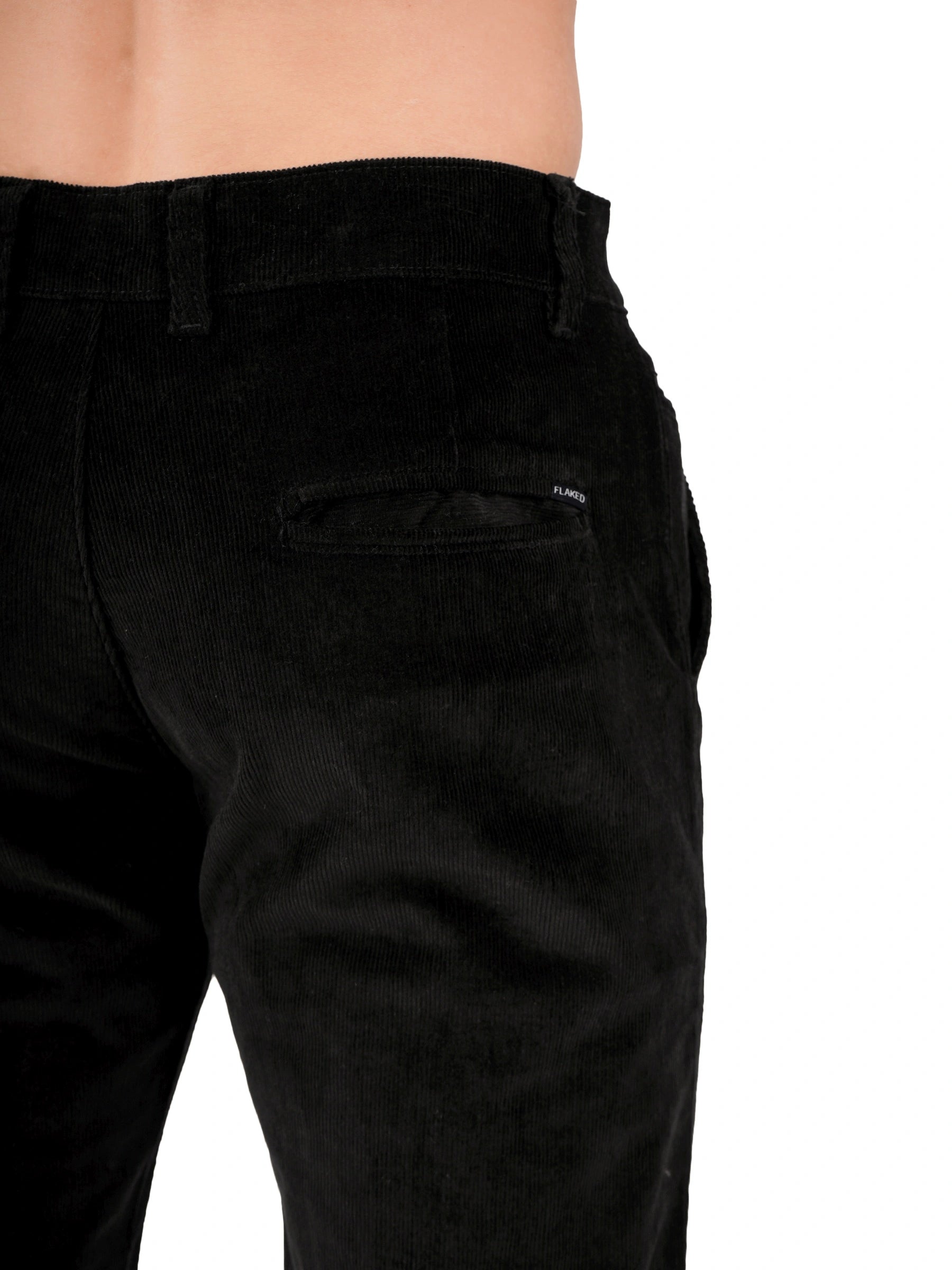 Corduroy Regular Fit Stretchable Trouser – Carbon Black