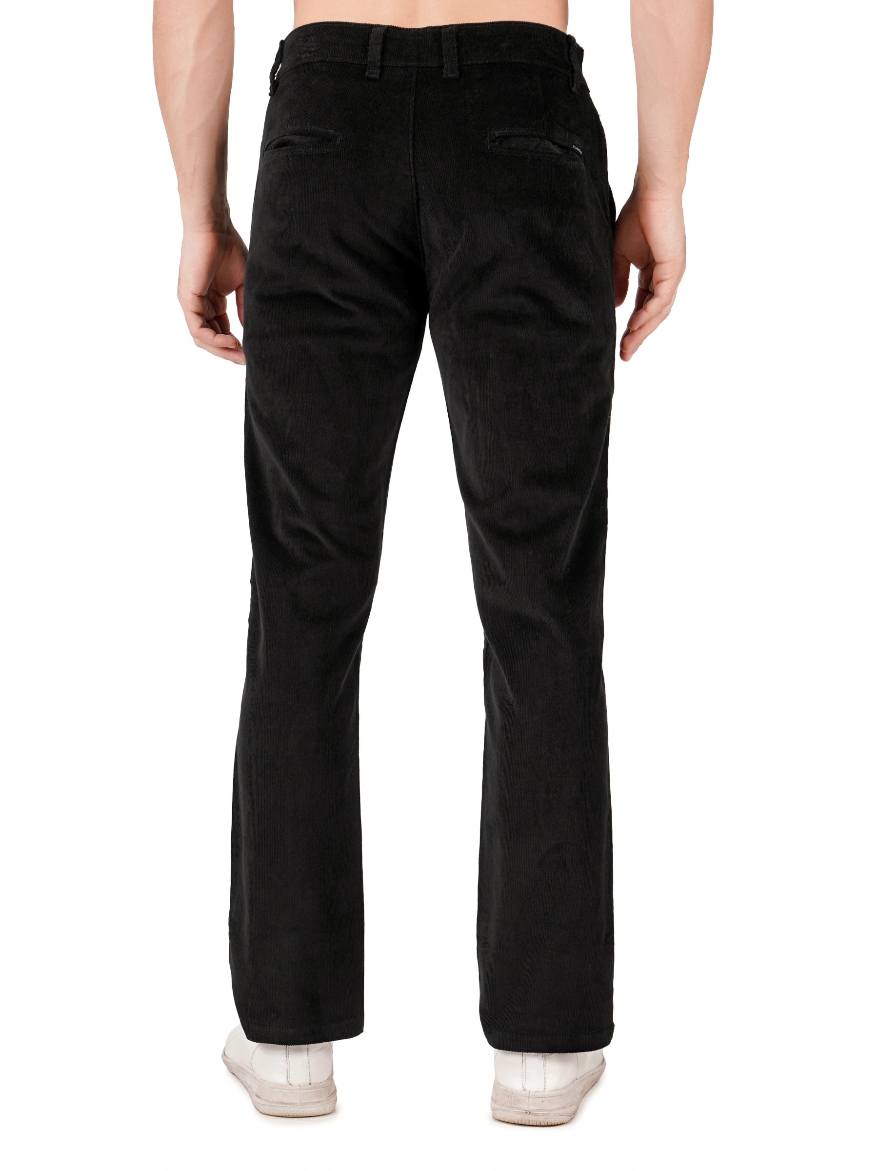 Corduroy Regular Fit Stretchable Trouser – Carbon Black