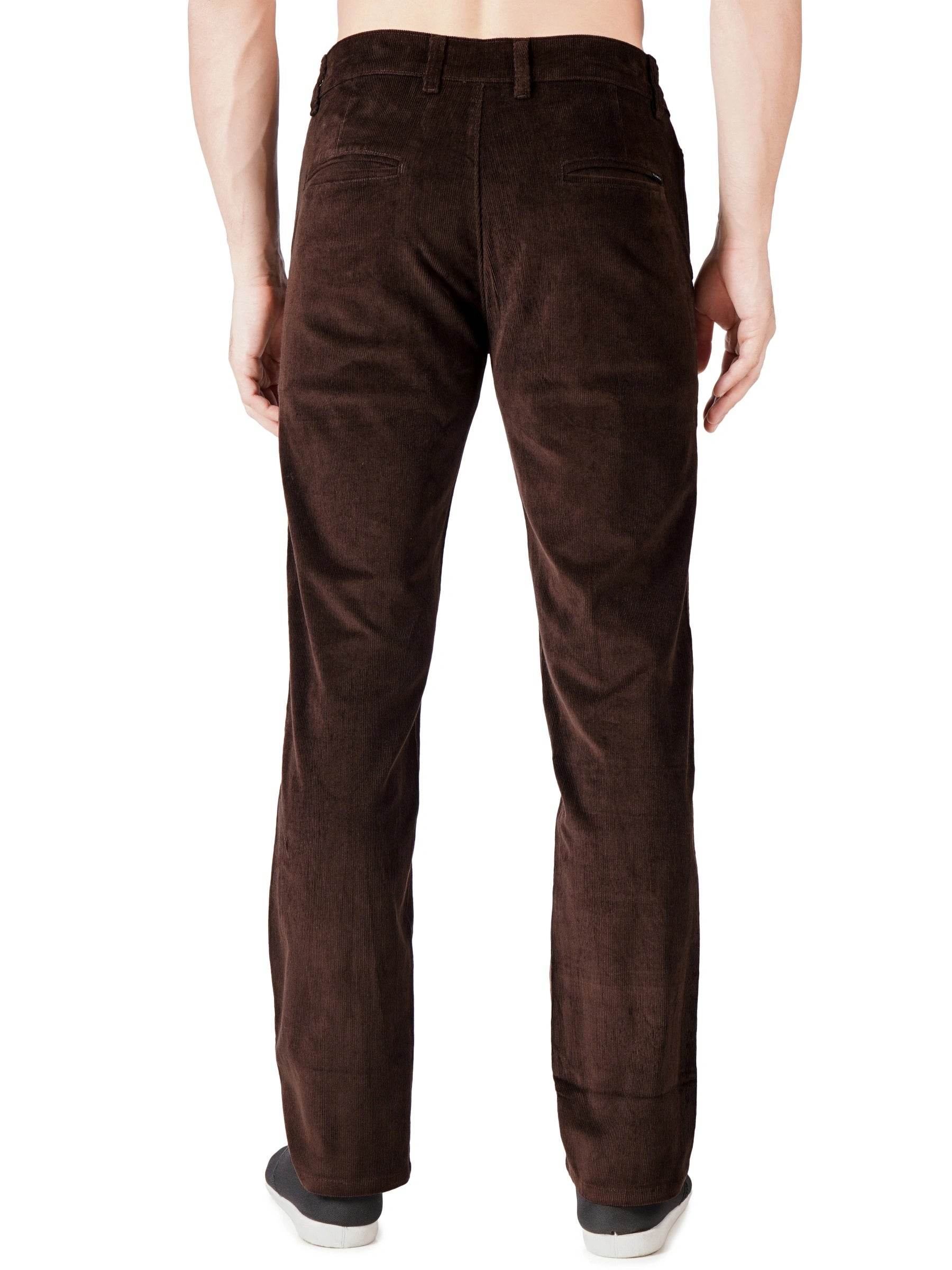 Corduroy Regular Fit Stretchable Trouser – Dark Roast - Flaked
