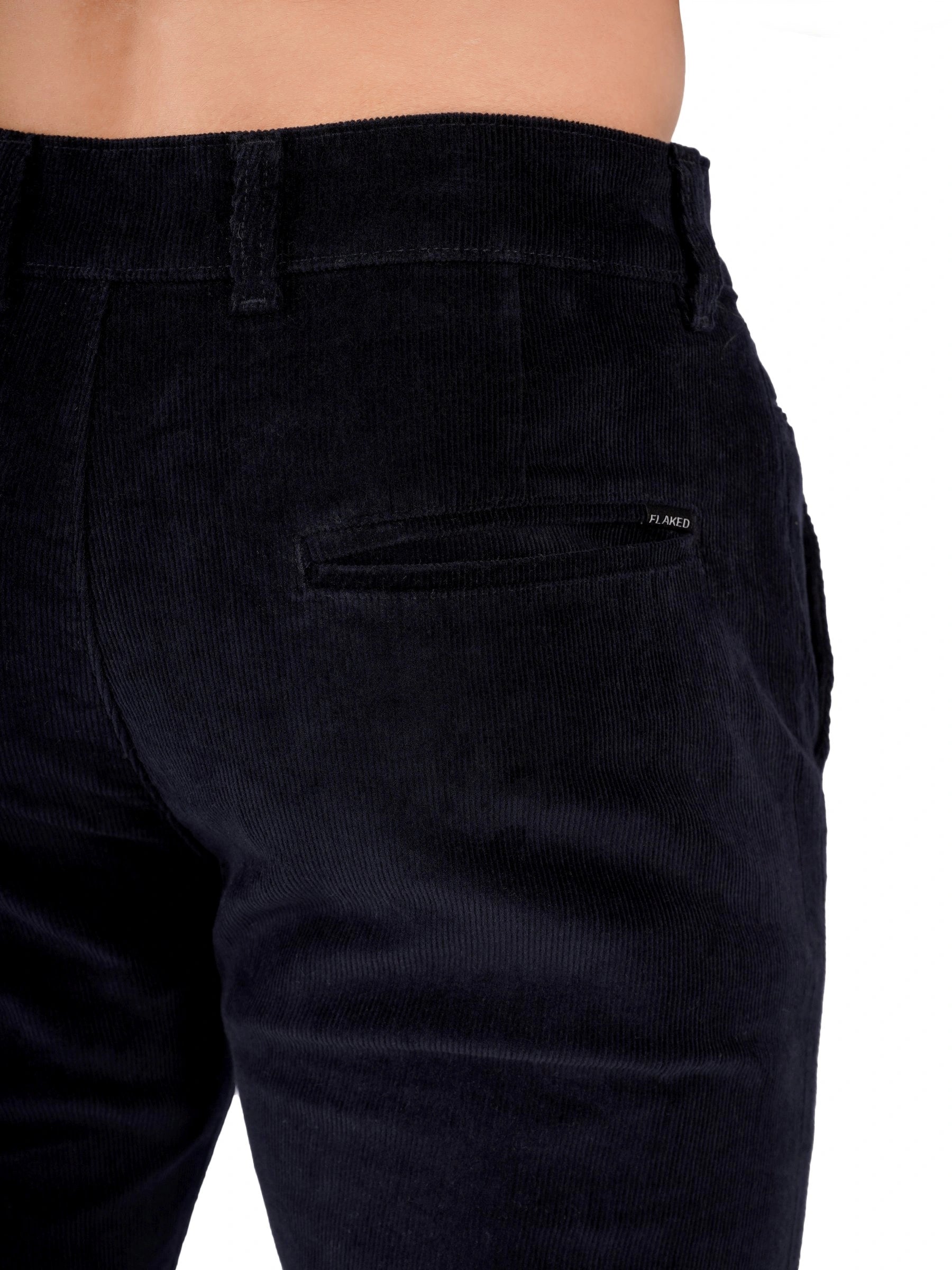 Corduroy Regular Fit Stretchable Trouser – Midnight Navy