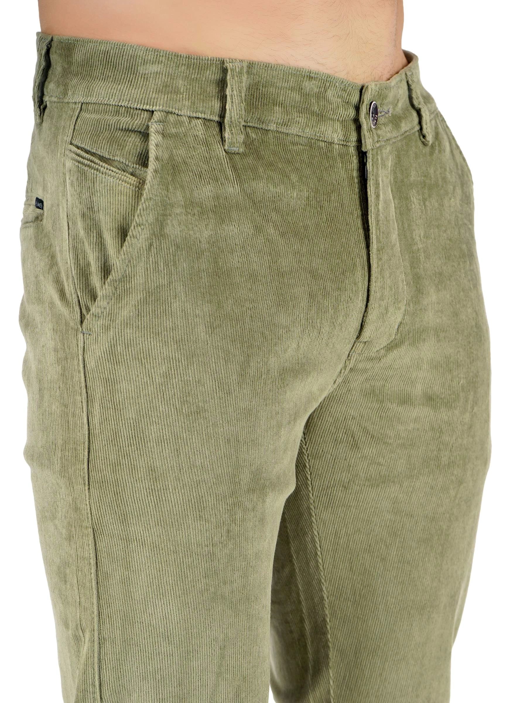 Corduroy Regular Fit Stretchable Trouser – Sage Green