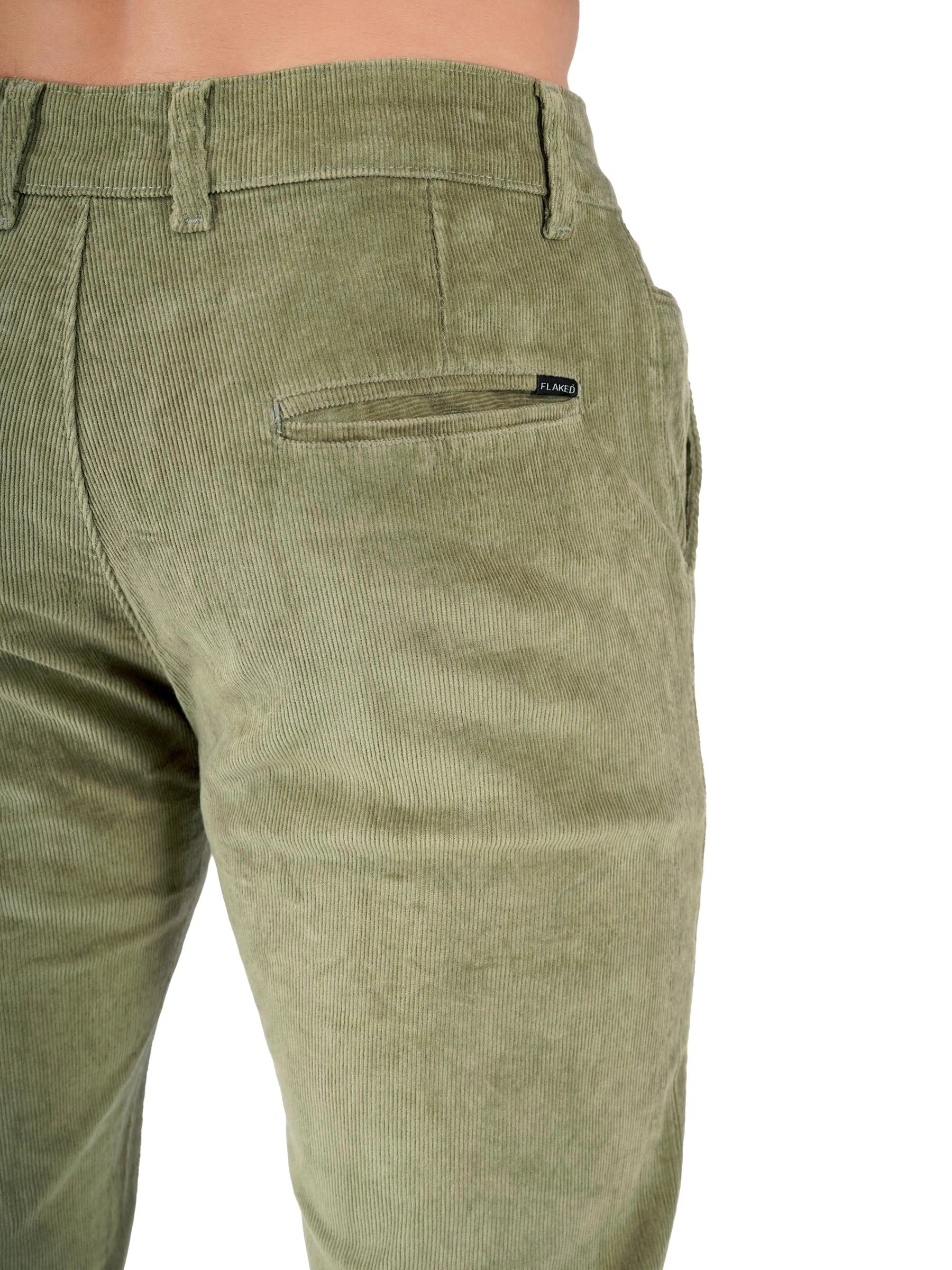 Corduroy Regular Fit Stretchable Trouser – Sage Green