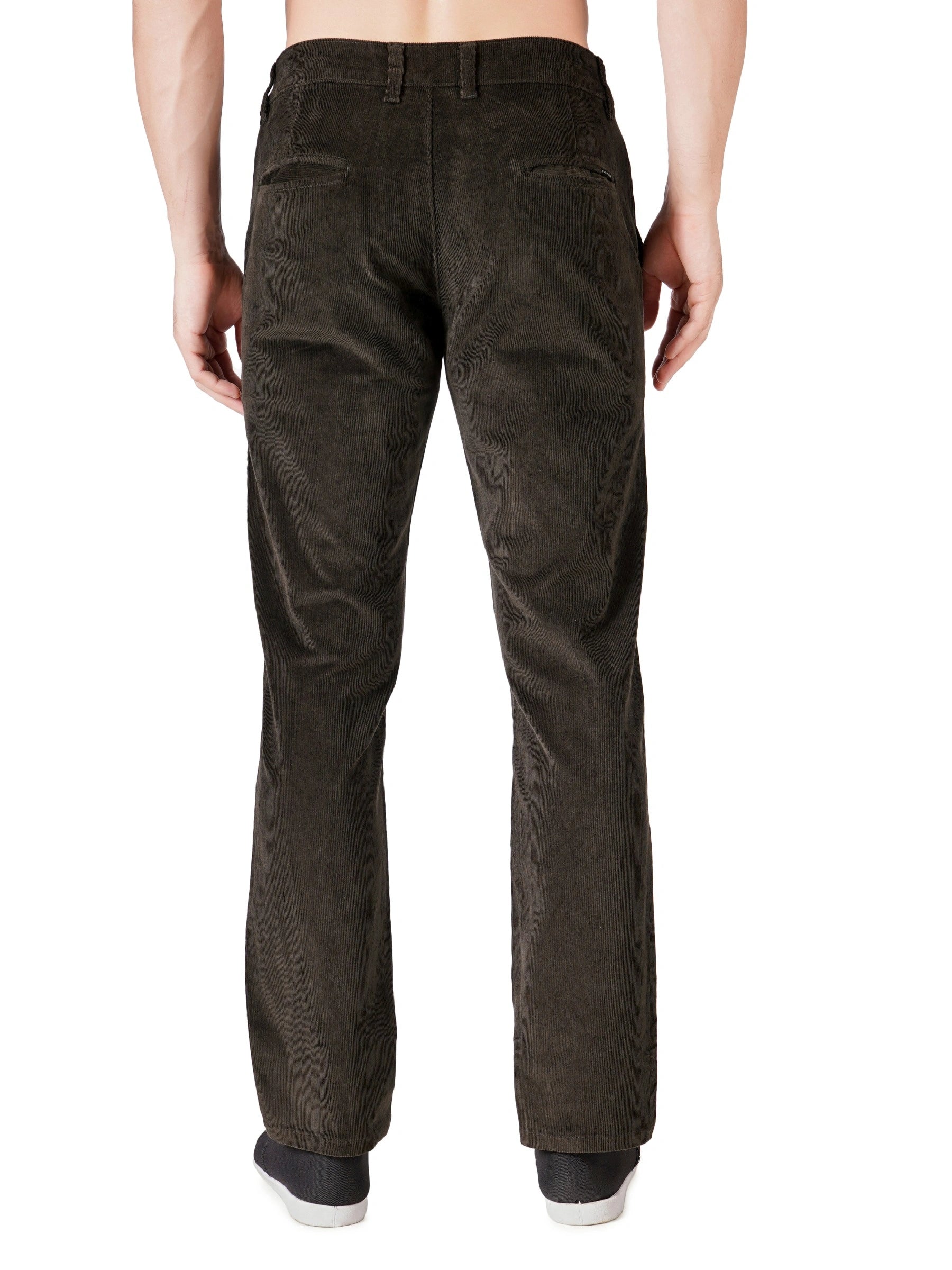 Corduroy Regular Fit Stretchable Trouser – Woodland Olive