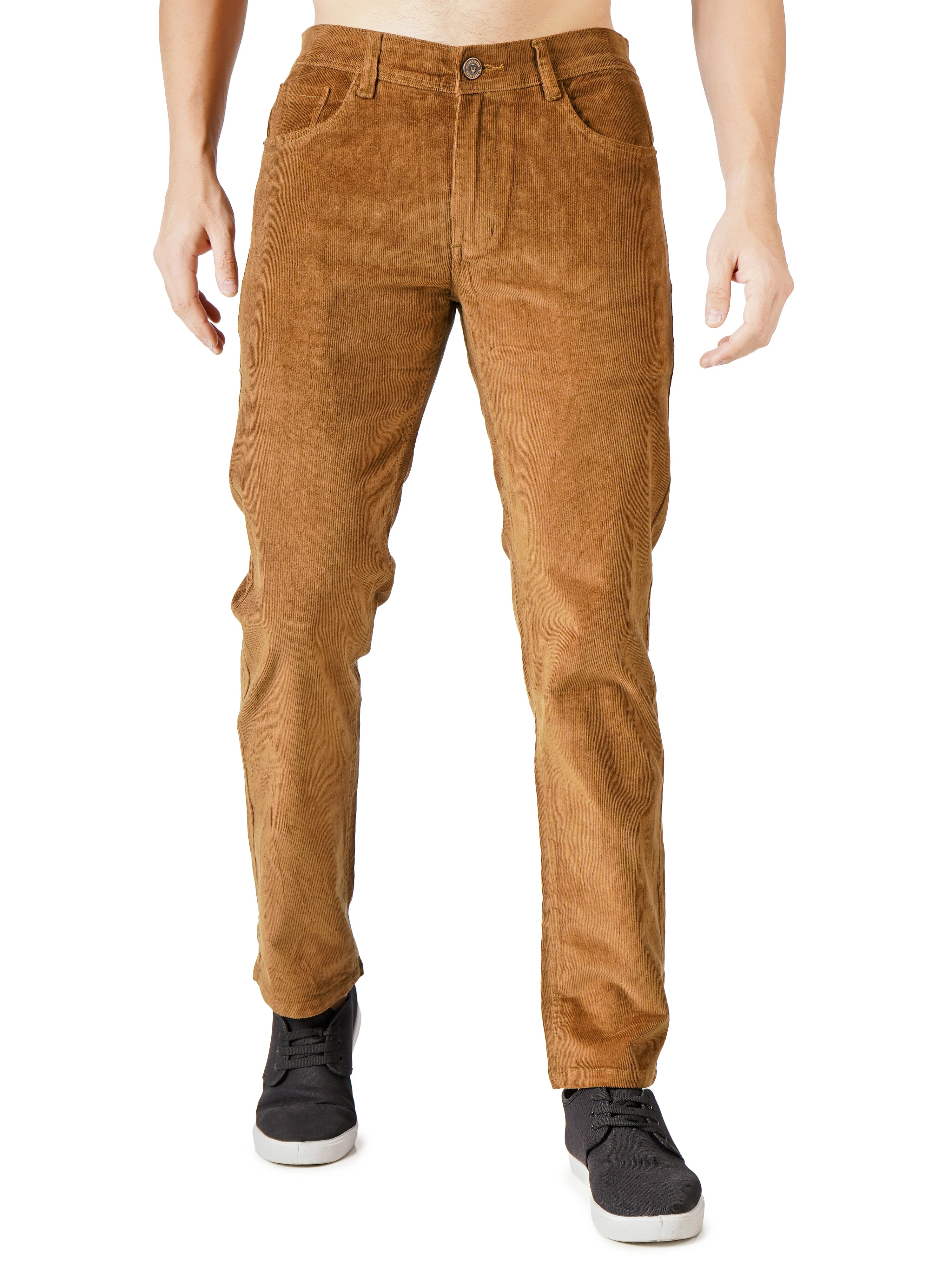 Corduroy Regular Fit Stretchable Jeans – Bronze Tan