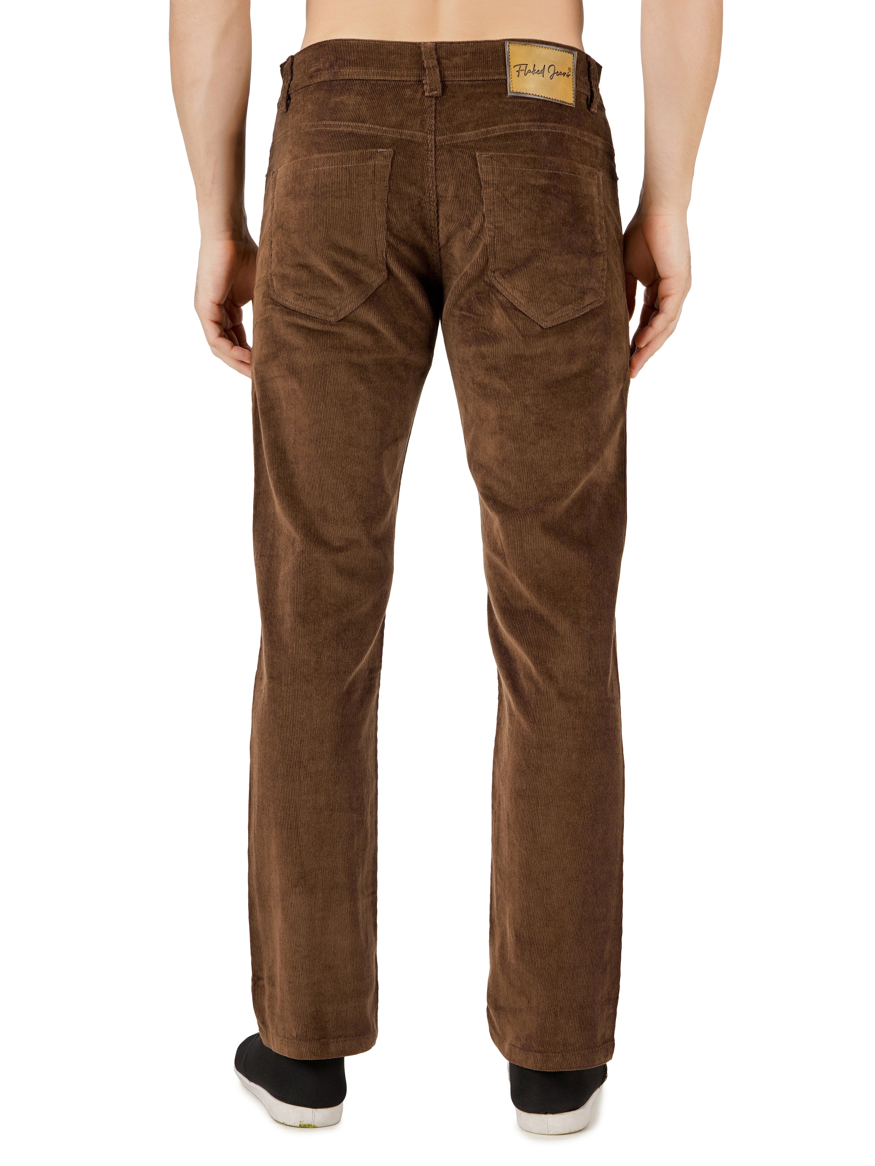 Corduroy Regular Fit Stretchable Jeans – Espresso Brown