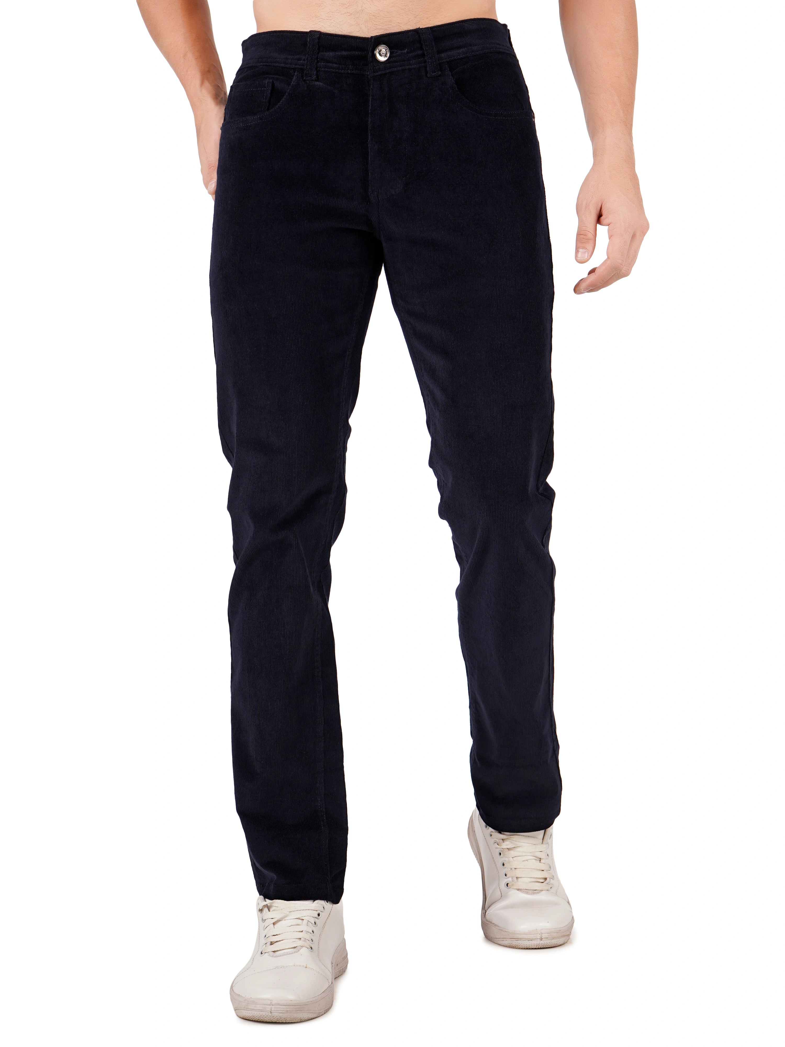 Corduroy Regular Fit Stretchable Jeans – Midnight Navy
