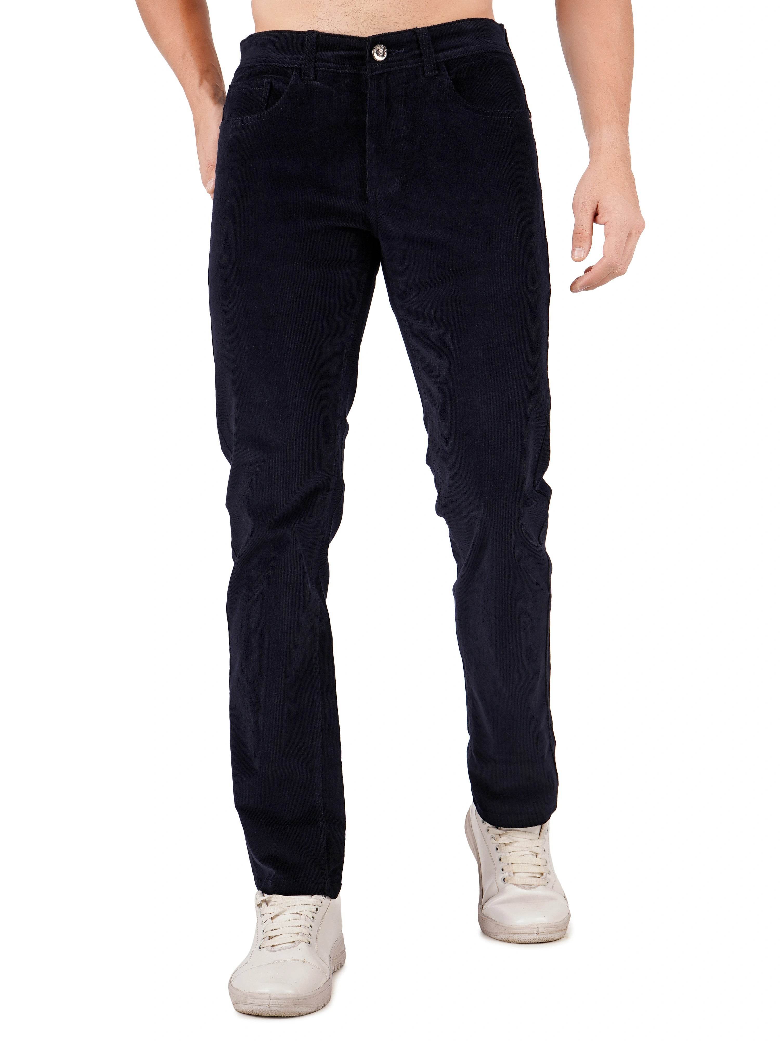 Corduroy Regular Fit Stretchable Jeans – Midnight Navy - Flaked