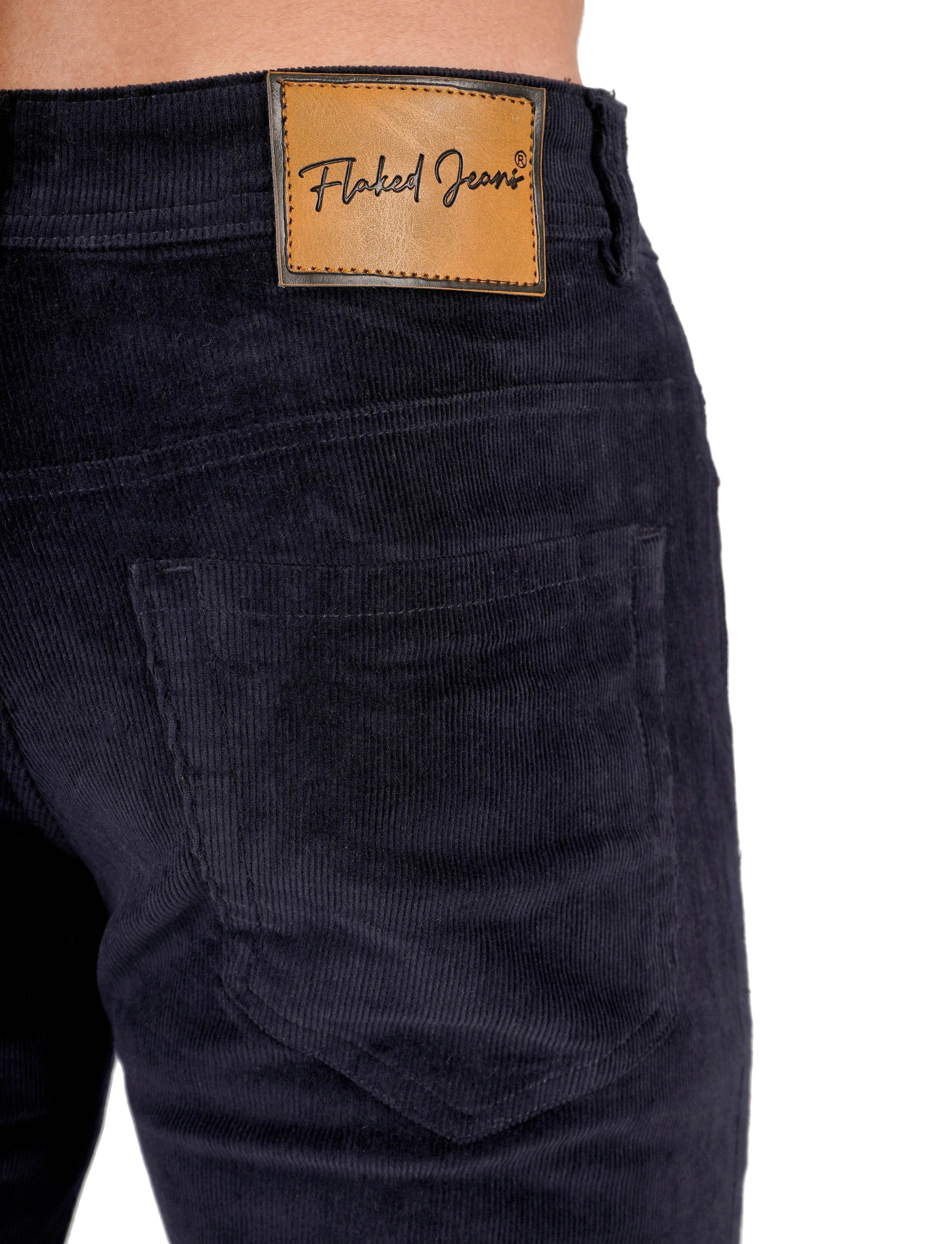Corduroy Regular Fit Stretchable Jeans – Midnight Navy - Flaked