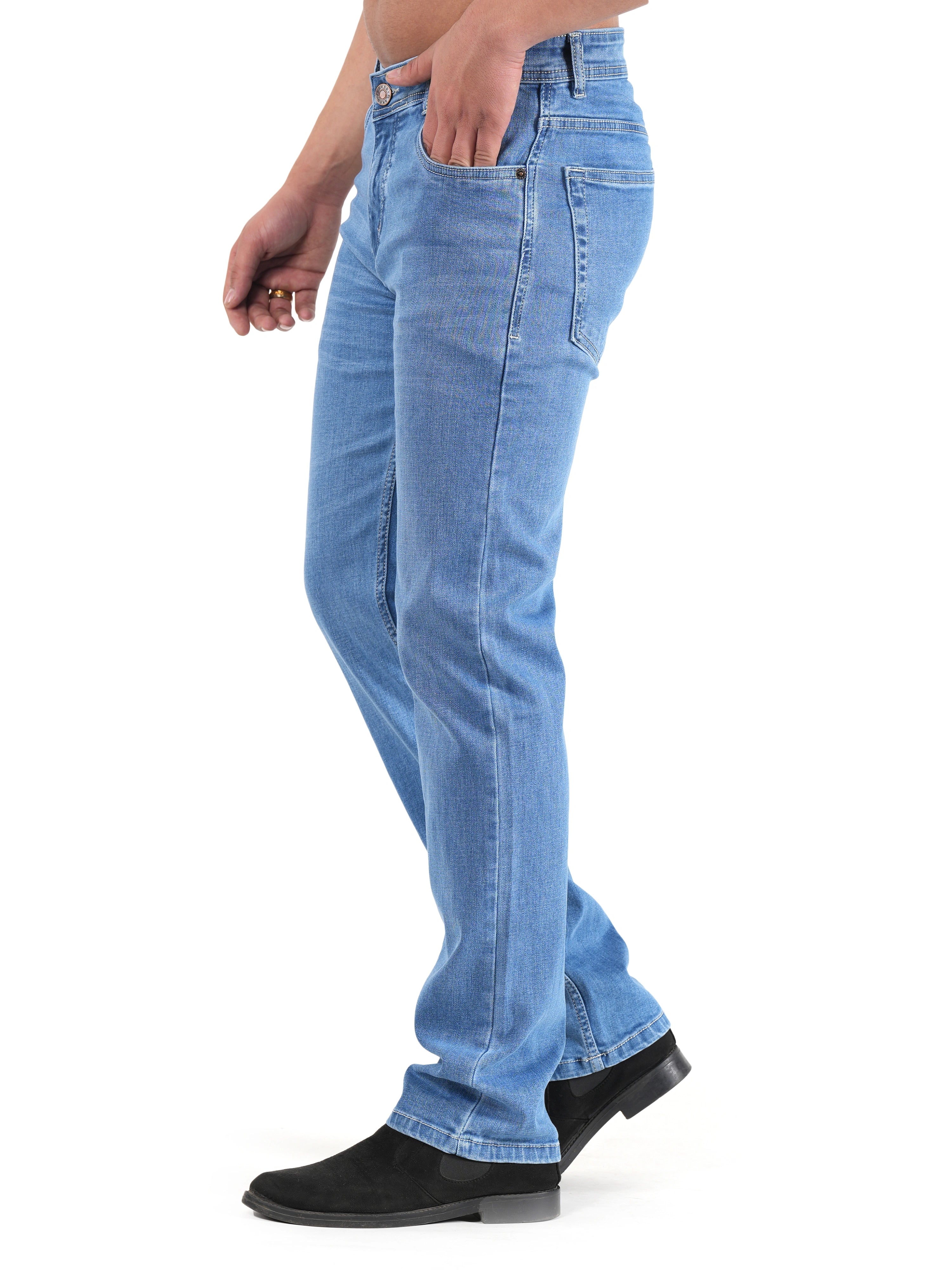 FLAKED Men’s Arctic Fade Relaxed Fit Stretch Denim Jeans