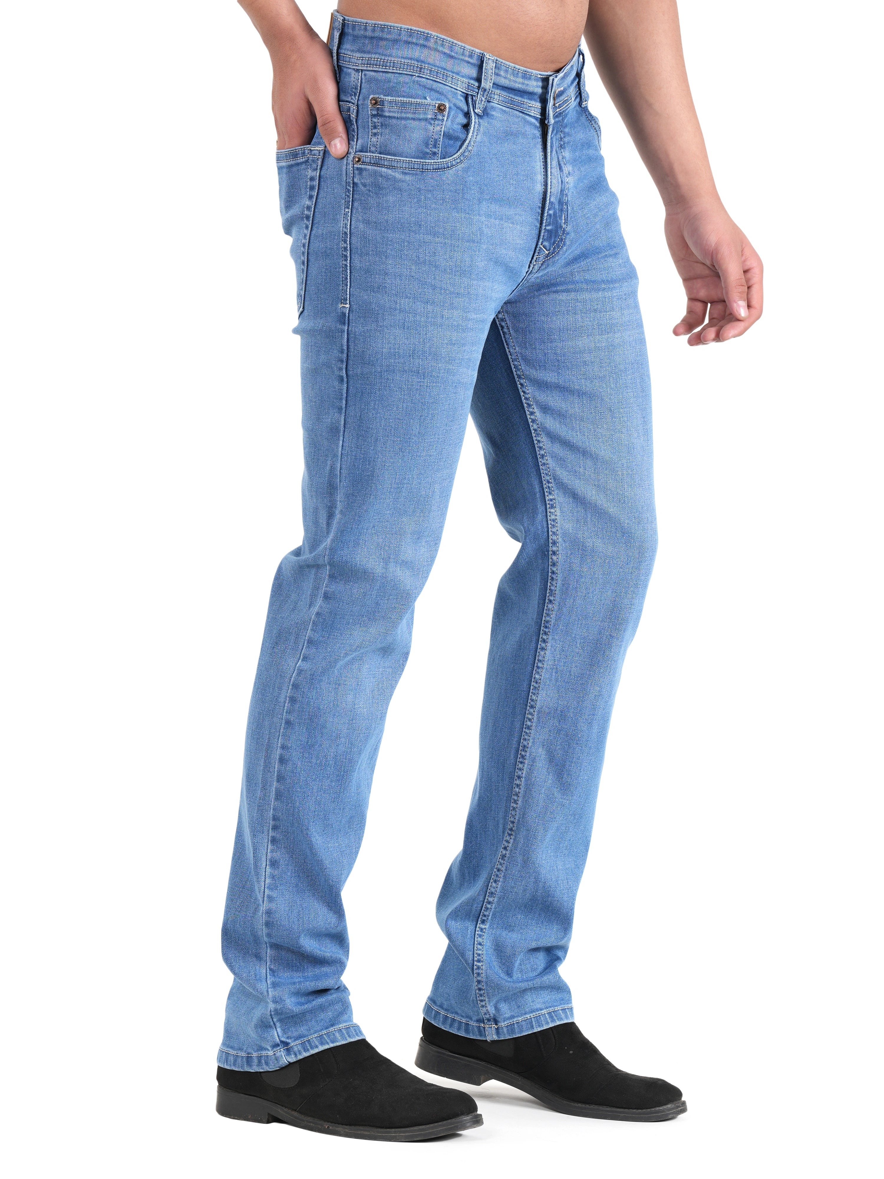 FLAKED Men’s Arctic Fade Relaxed Fit Stretch Denim Jeans