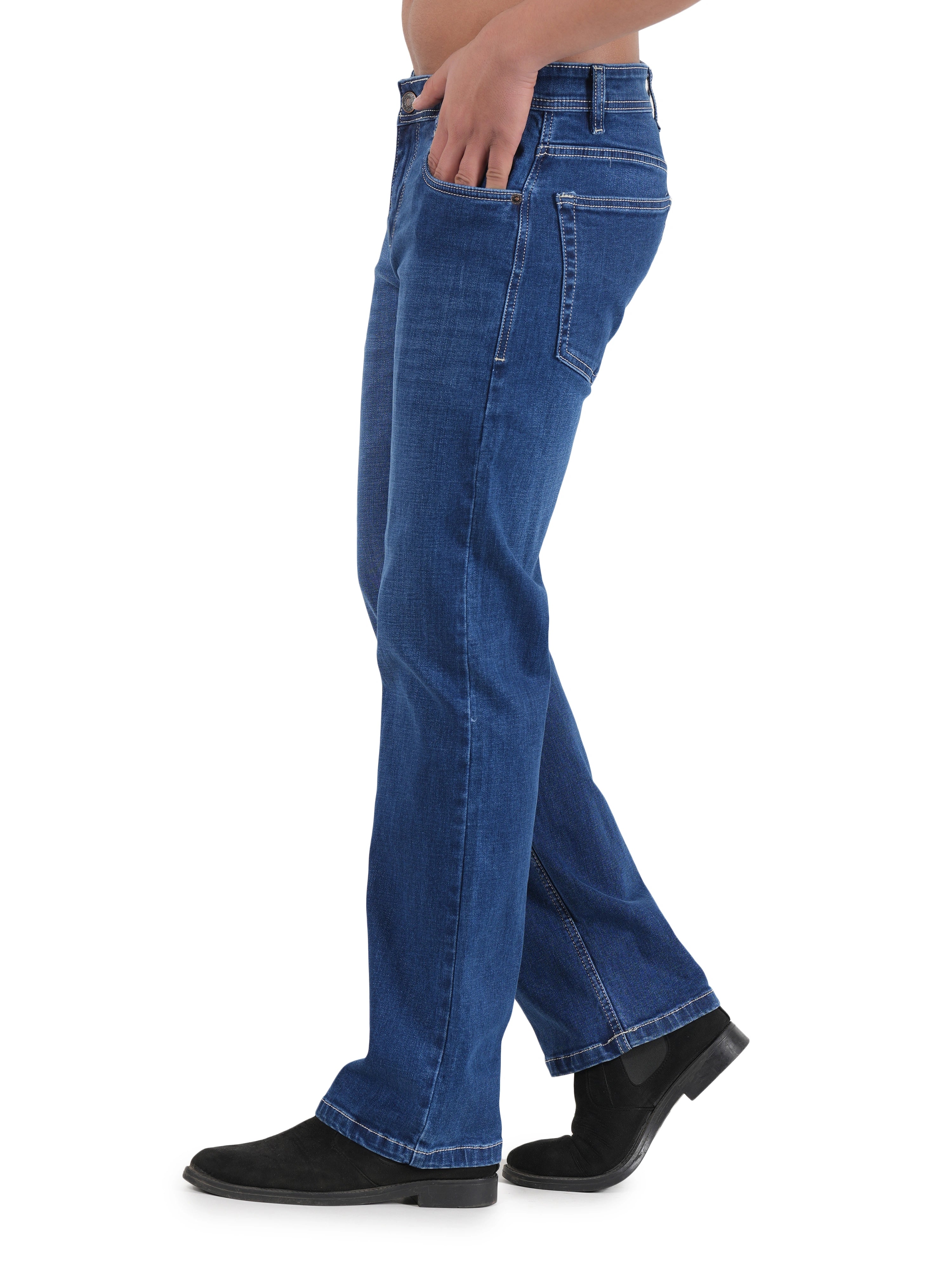 FLAKED Men’s Classic Indigo Straight Fit Stretch Denim Jeans