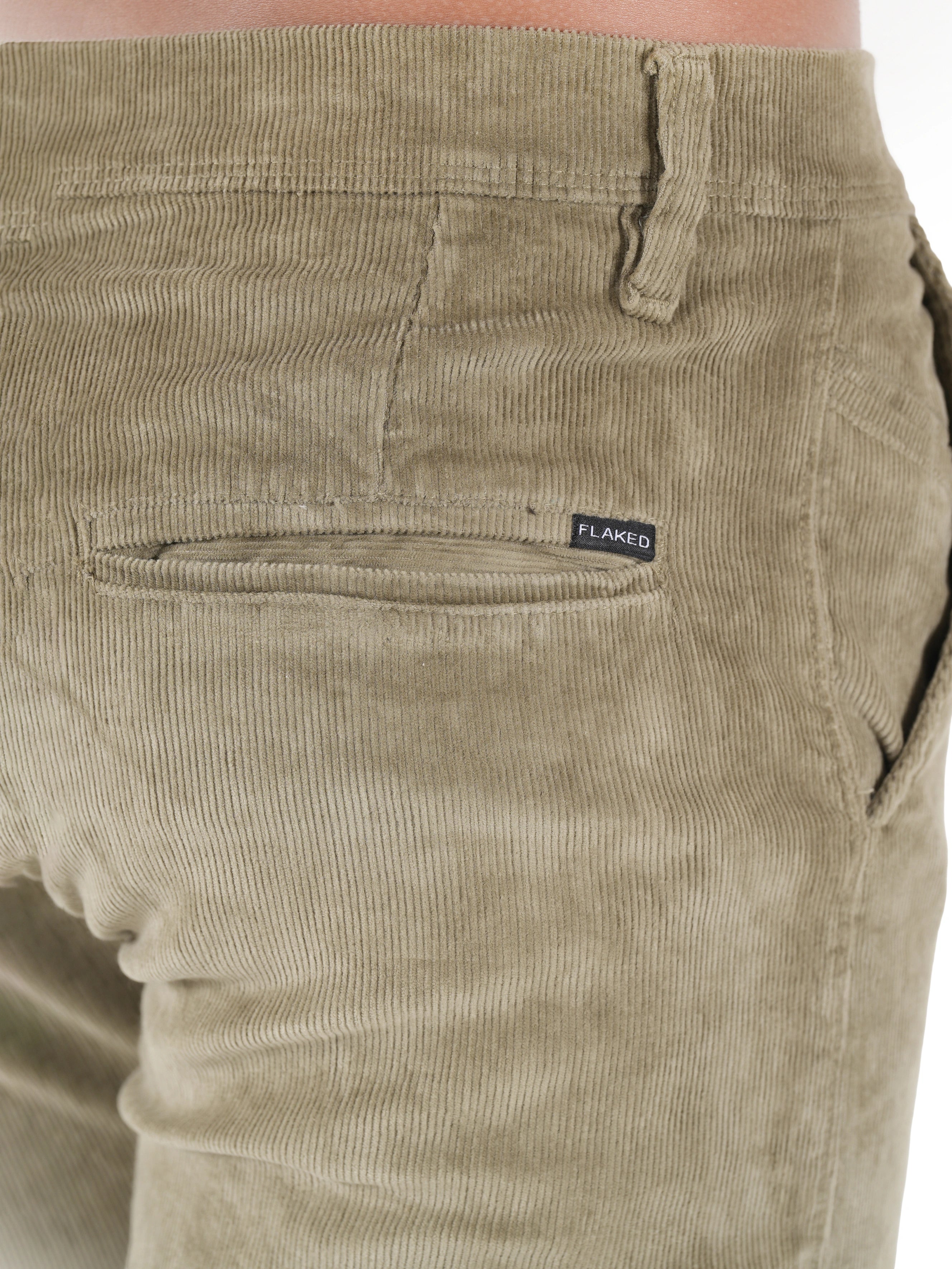 Corduroy Relaxed Fit Stretchable Trouser - Quiet Dune