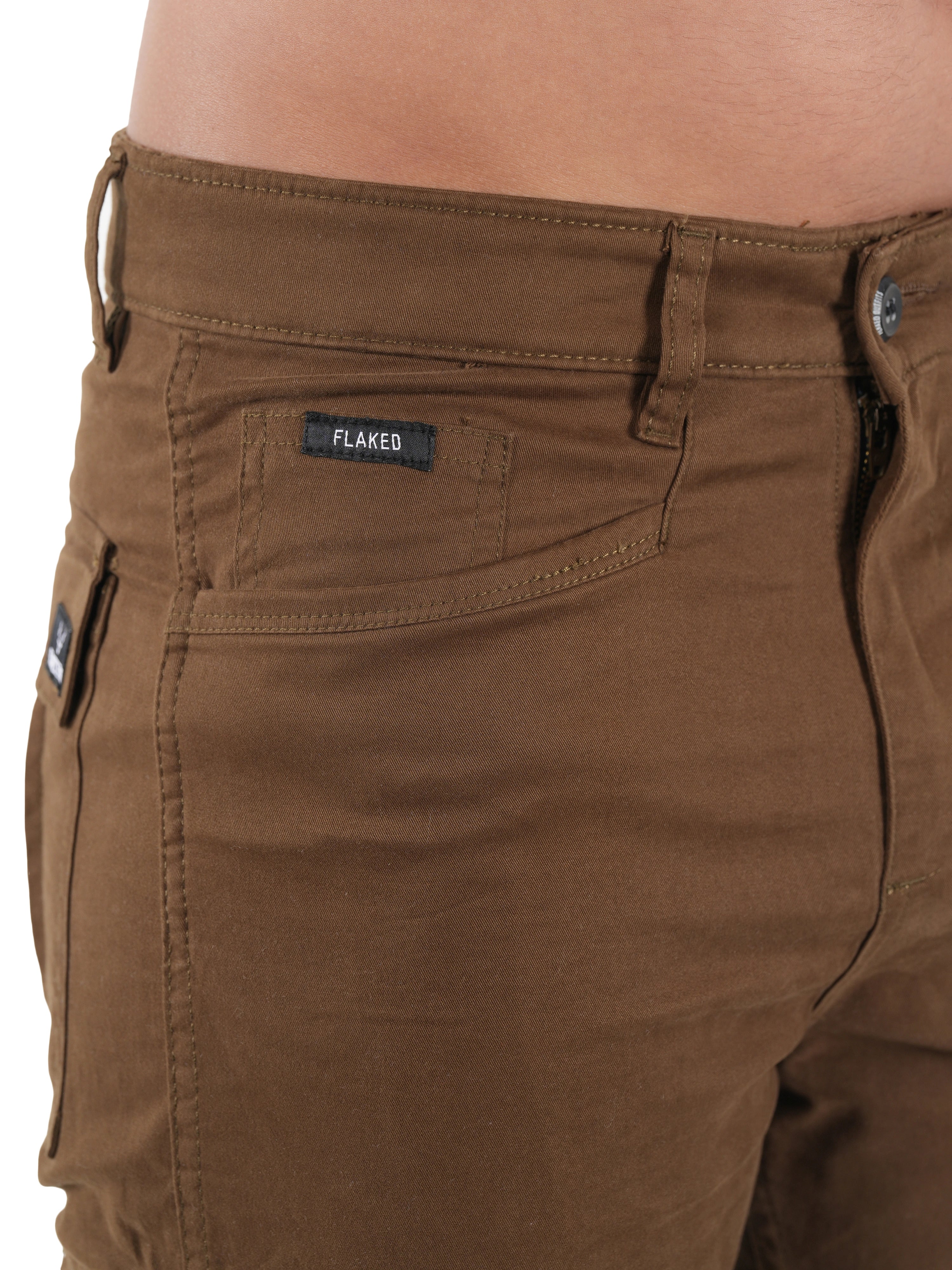 Flaked Copenhagen Forest Olive Regular Fit Cotton Cargo