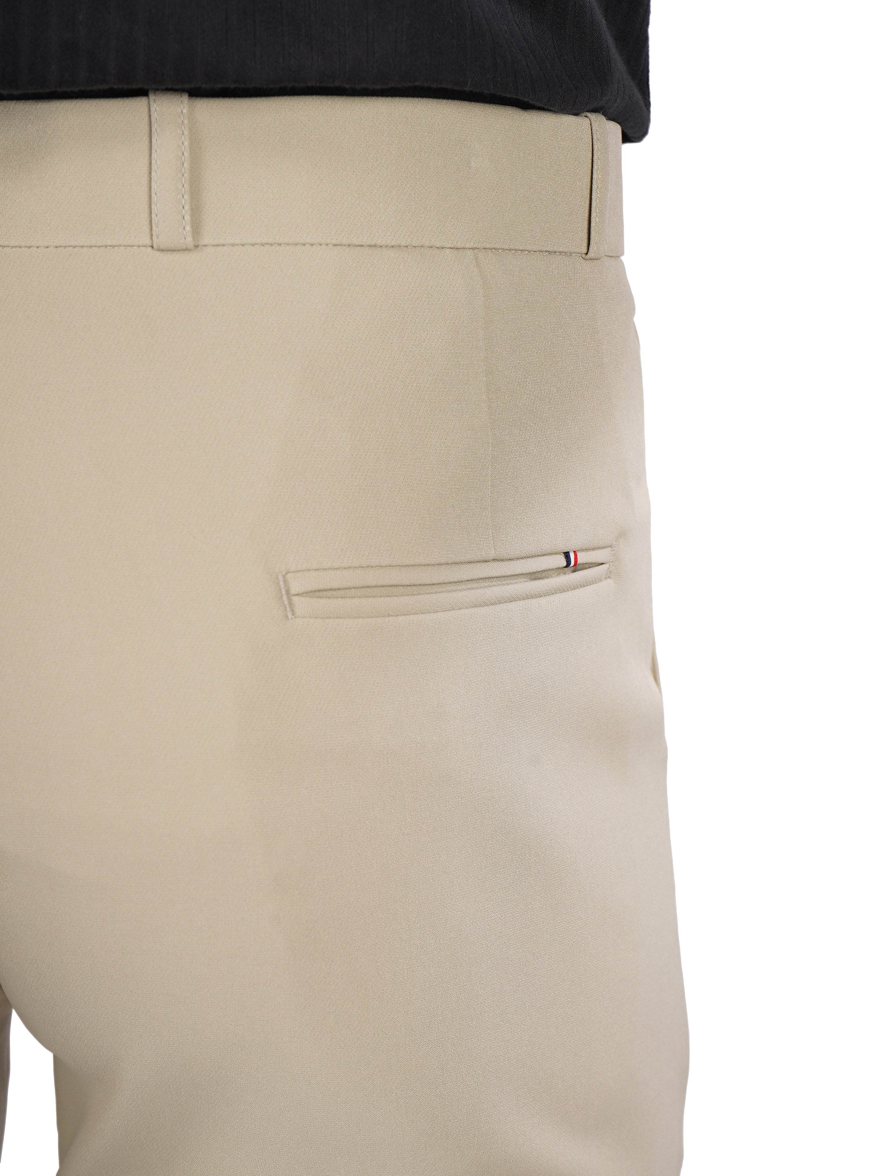 Flexi Belt Regular Fit Stretchable Formal Pant – Sand Beige - Flaked