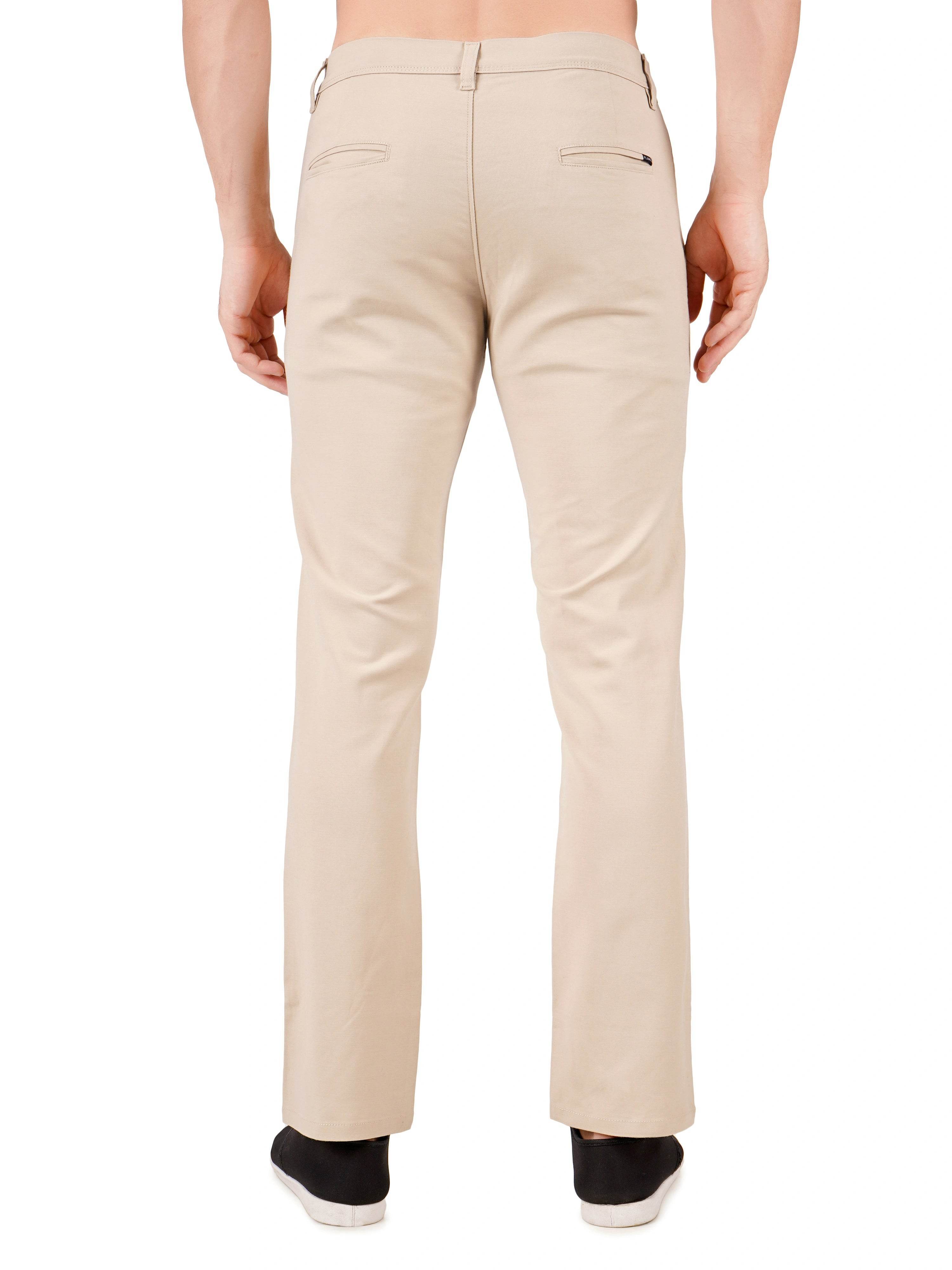 Organic Cotton Regular Fit Stretchable Trouser – Sandstone - Flaked