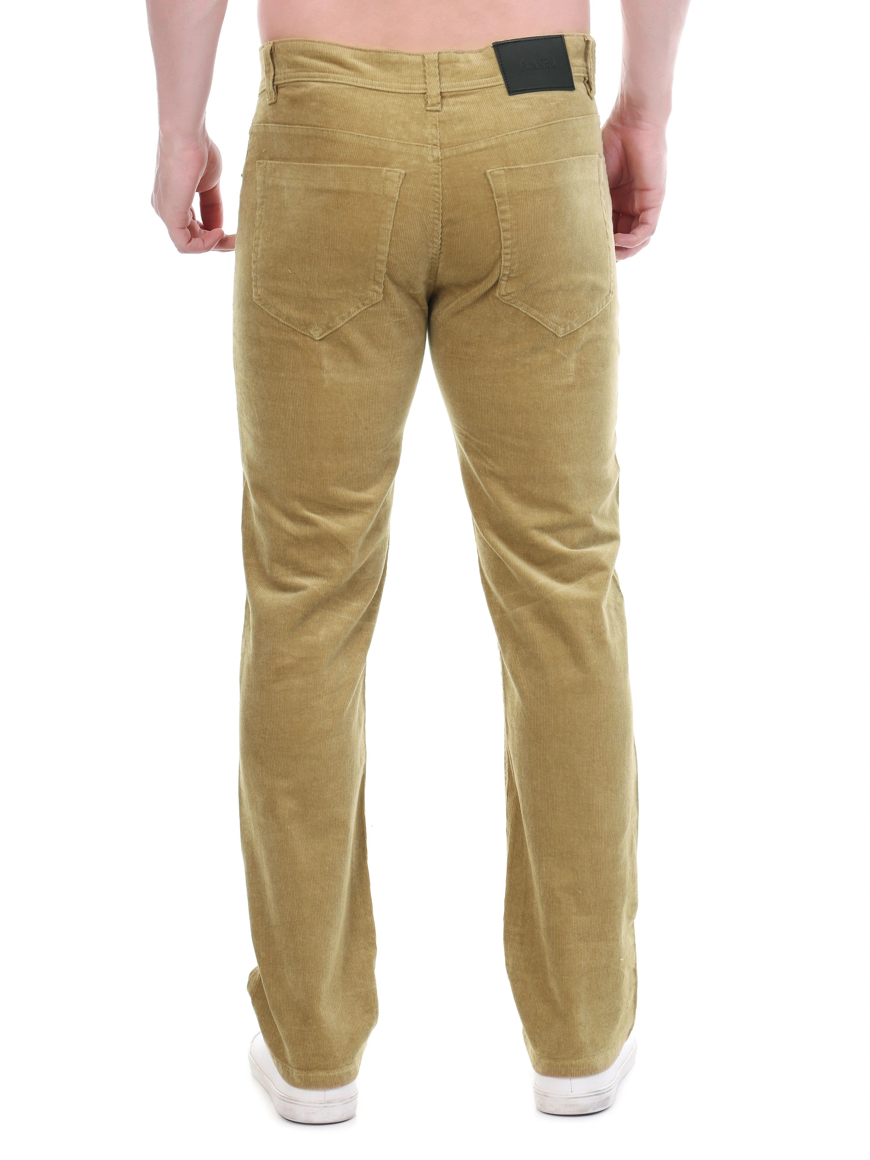 Corduroy Relaxed Fit Stretchable Jeans – Soft Khaki