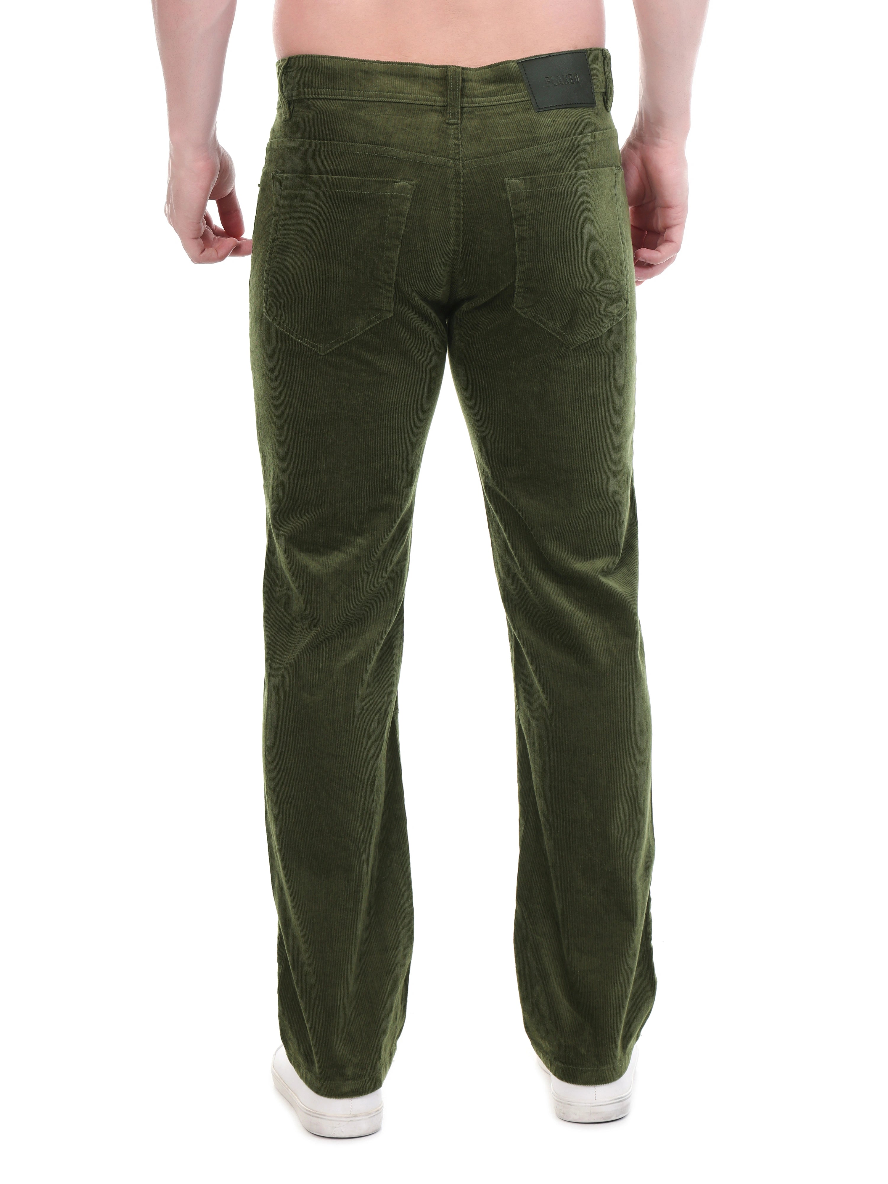 Corduroy Relaxed Fit Stretchable Jeans – Olive Grove