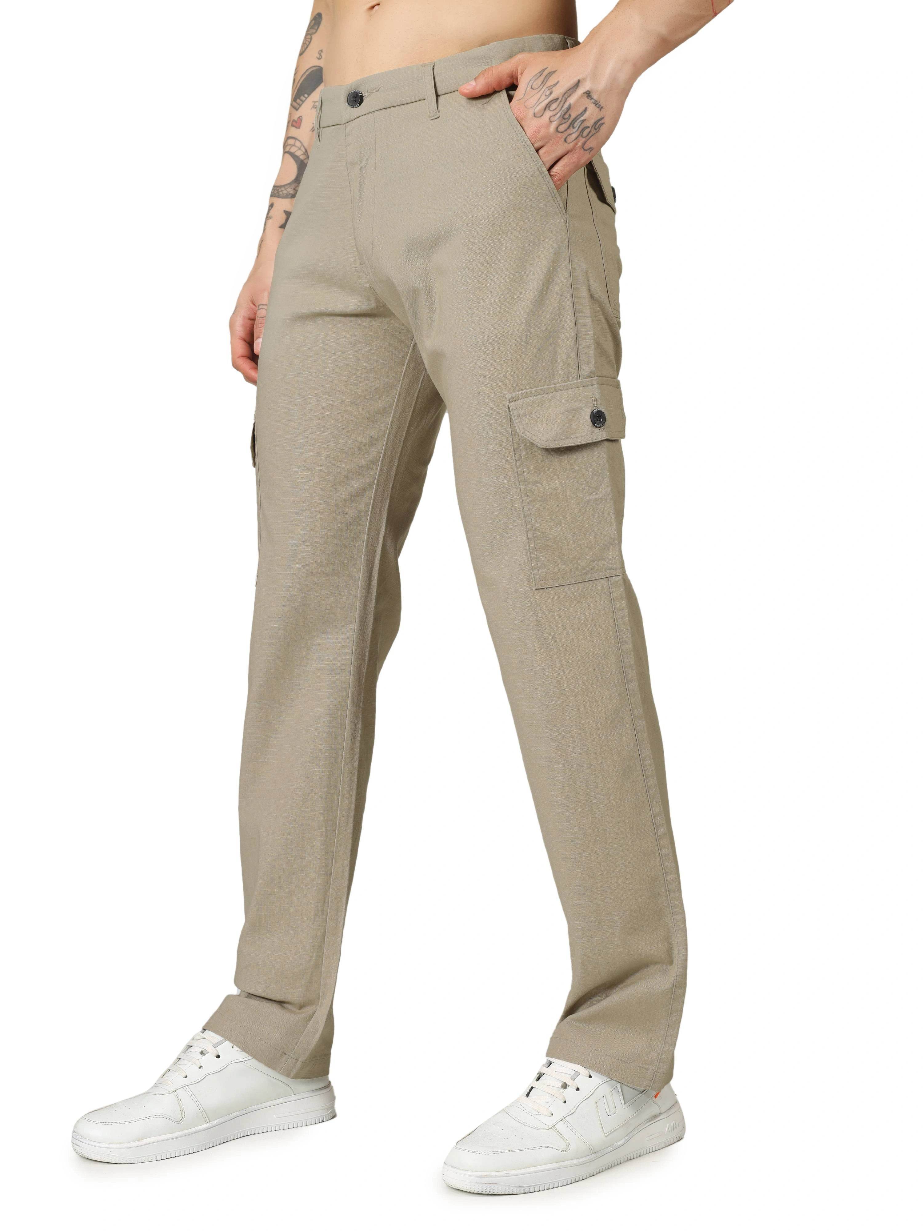 Linen Cargo - Relaxed Fit - Rodeo Dust - Flaked