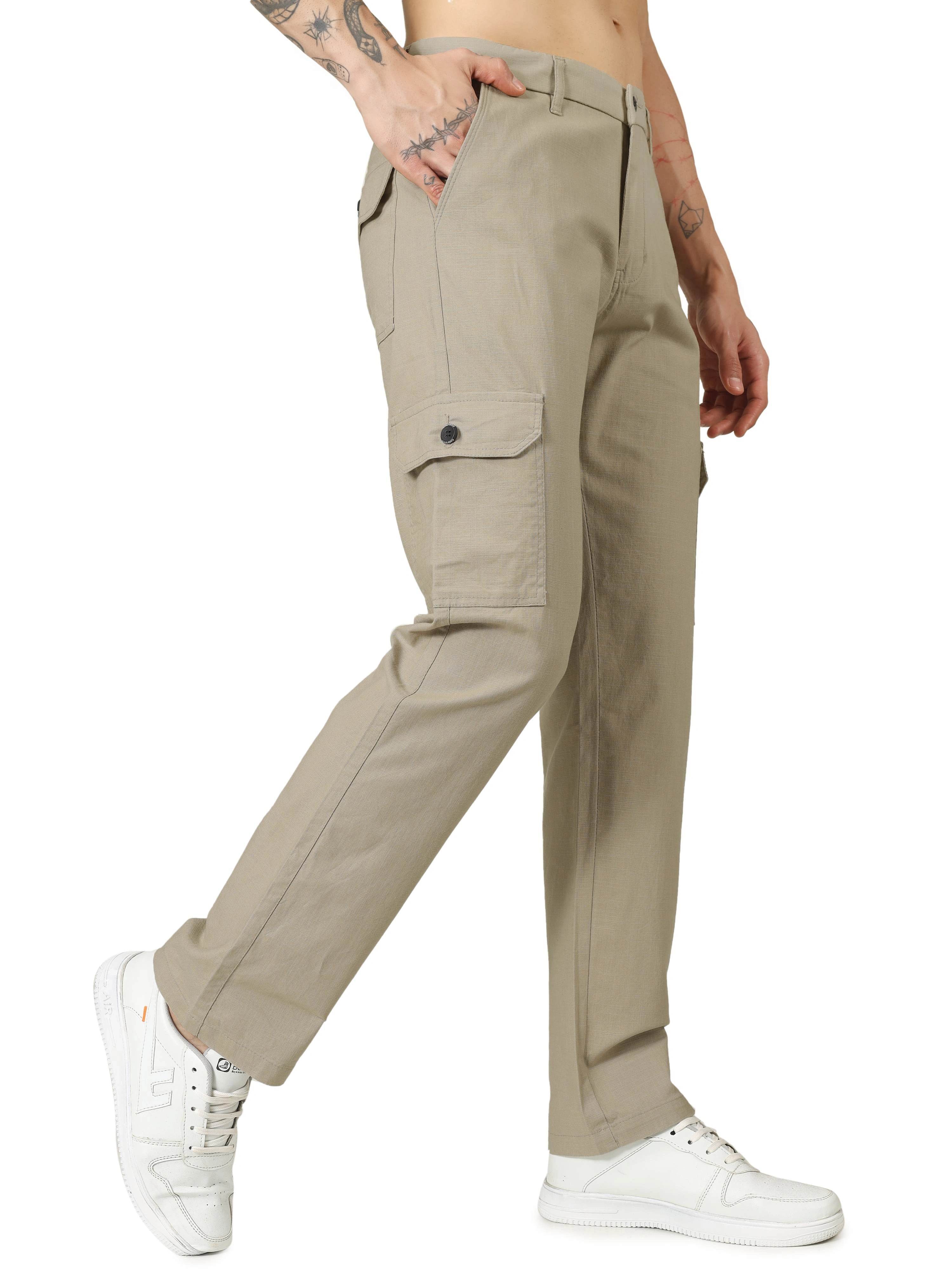 Linen Cargo - Relaxed Fit - Rodeo Dust - Flaked