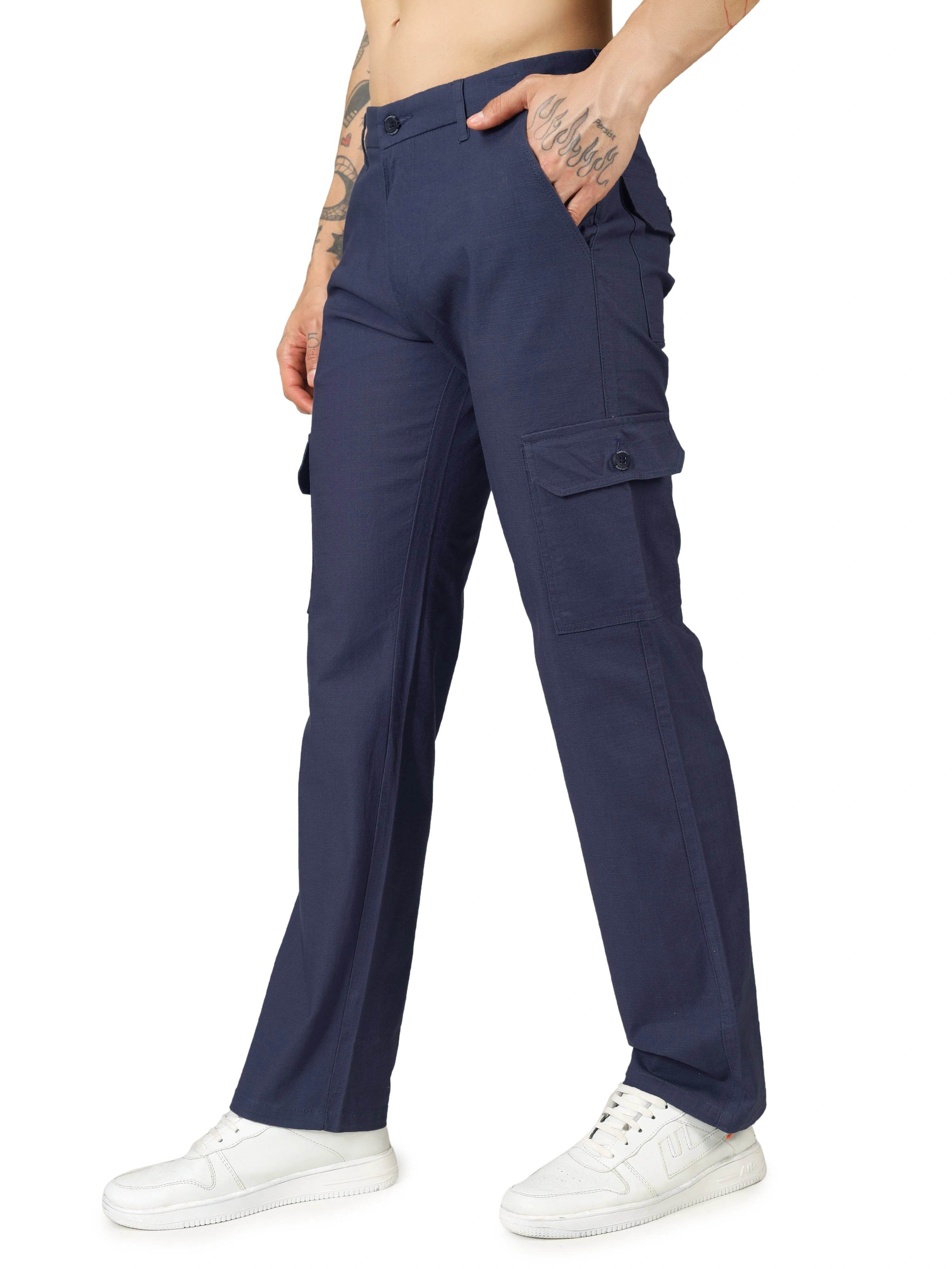 Linen Cargo - Relaxed Fit - Comet Grey - Flaked