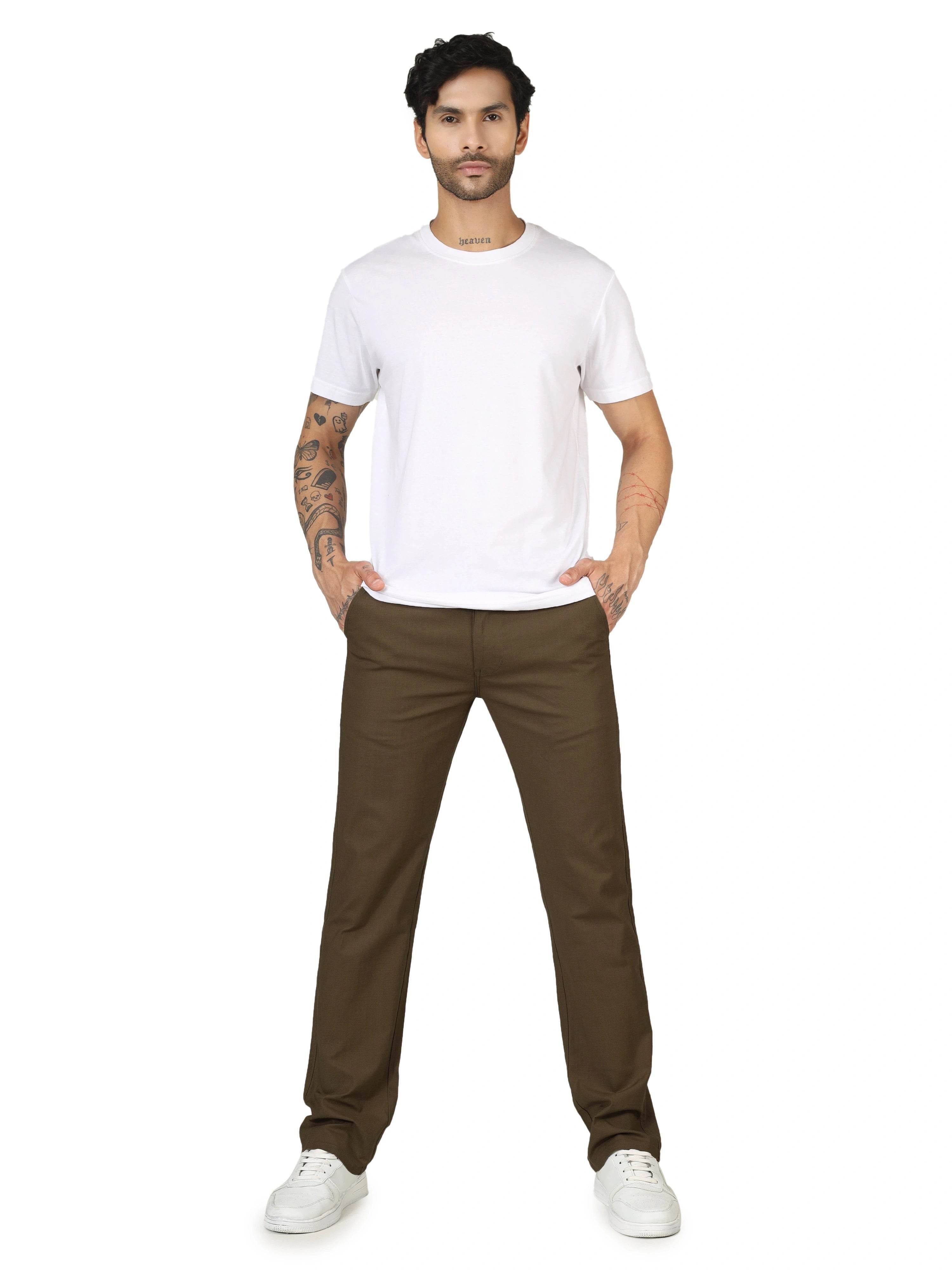 Linen Relaxed Fit Trouser - Brown Bear - Flaked