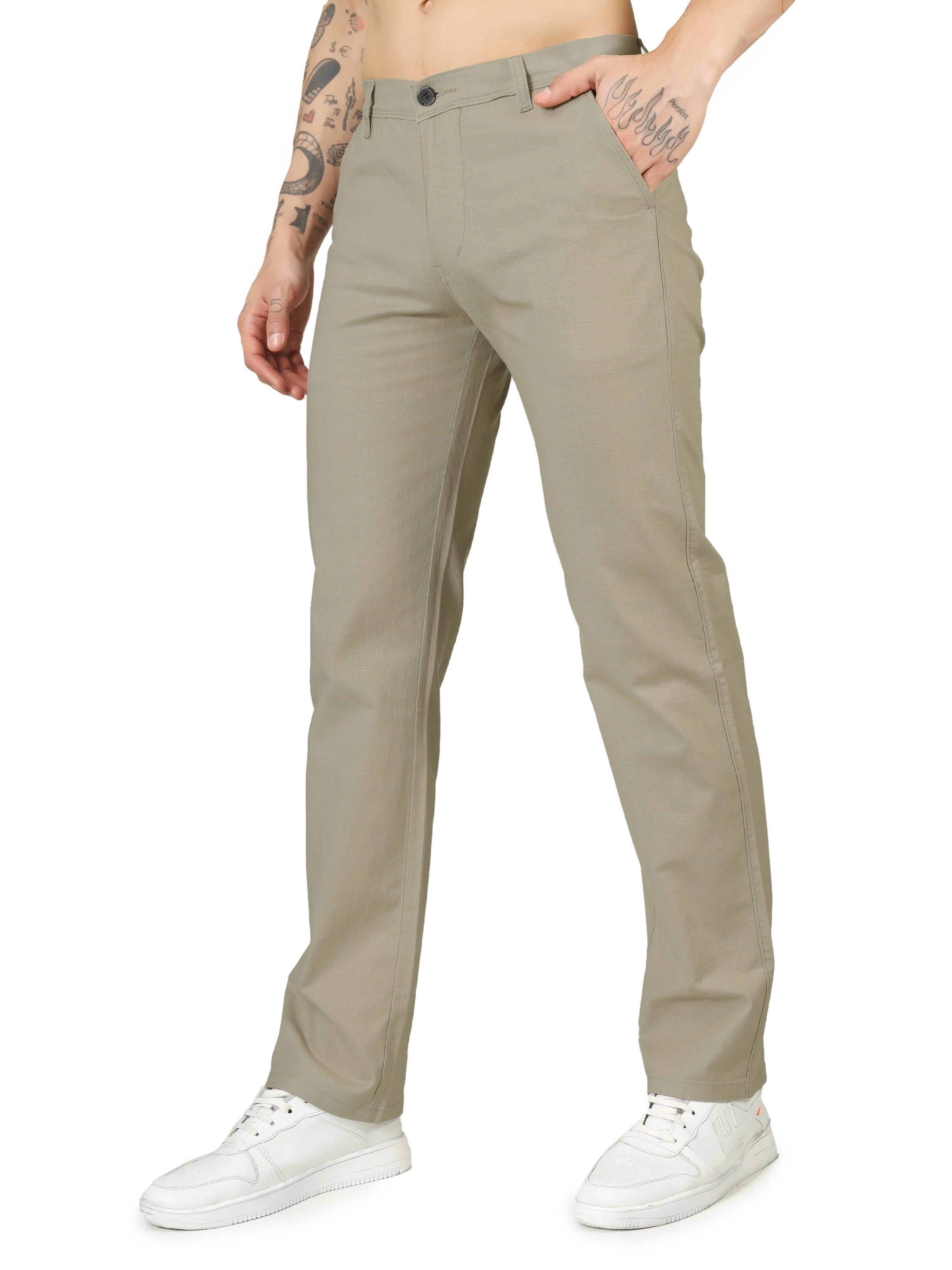 Linen Relaxed Fit Trouser - Rodeo Dust - Flaked