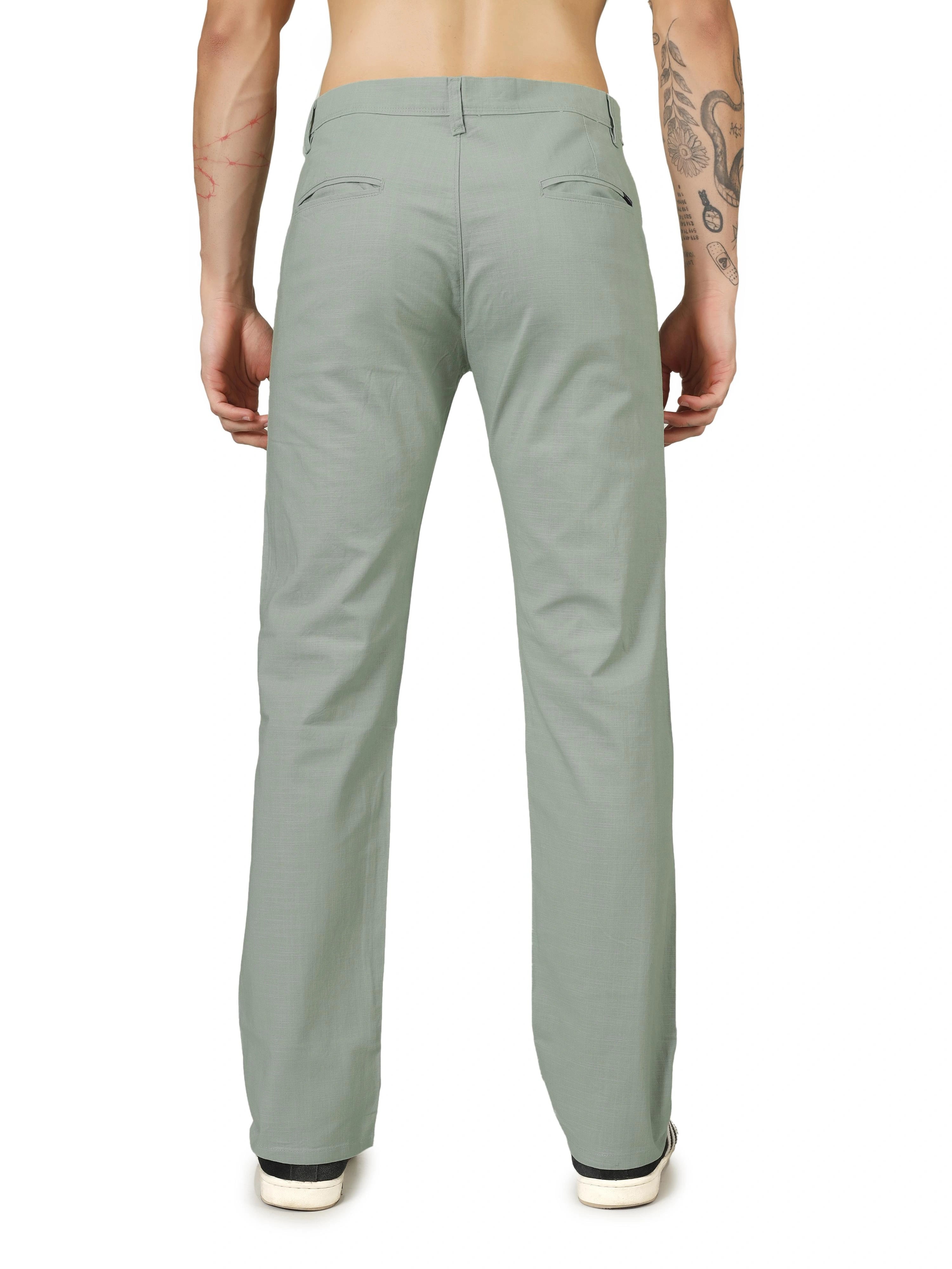 Linen Relaxed Fit Trouser - Sage Green