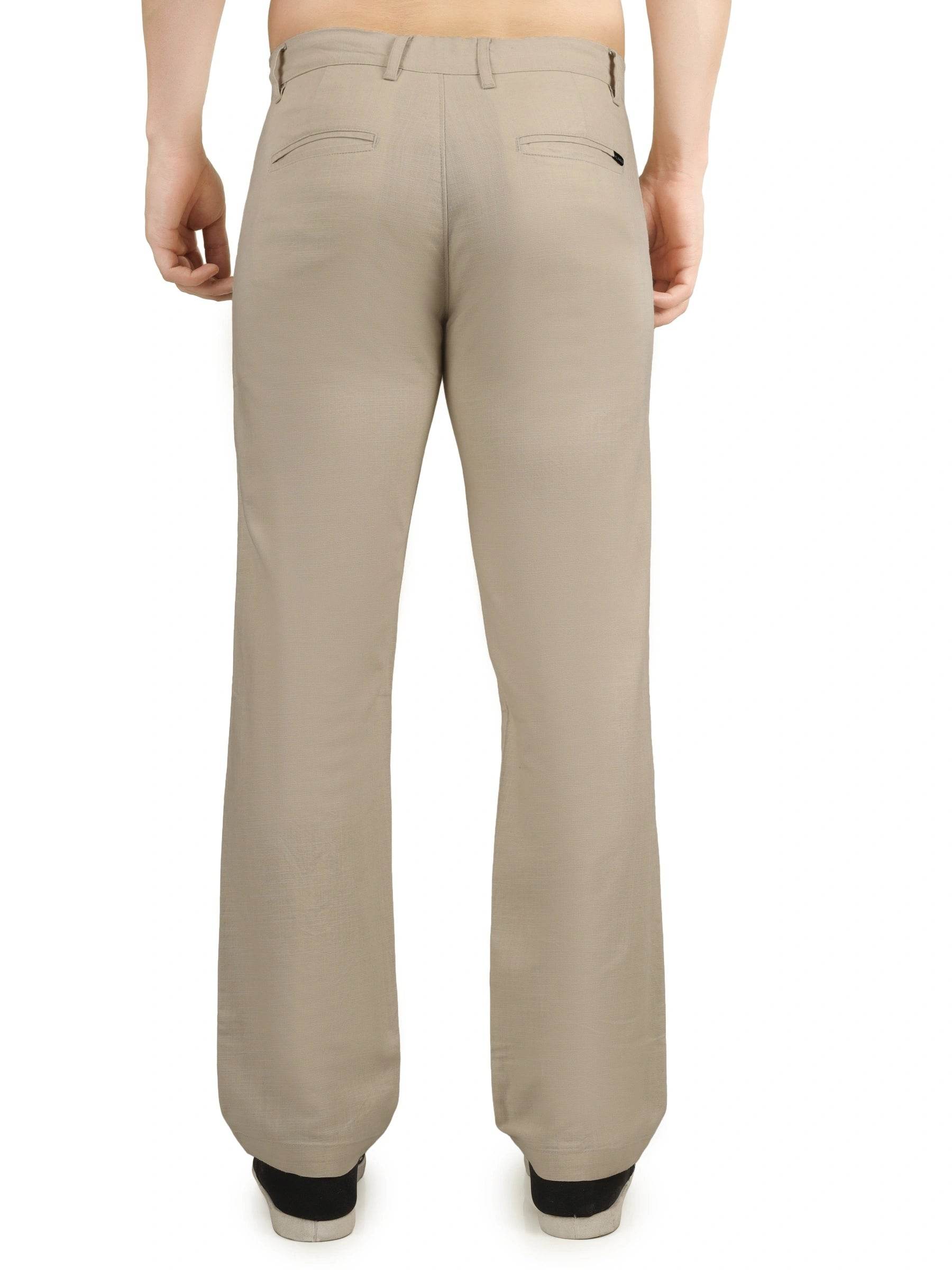 Linen Draw-String Comfort Fit Stretchable Trouser – Rodeo Dust - Flaked