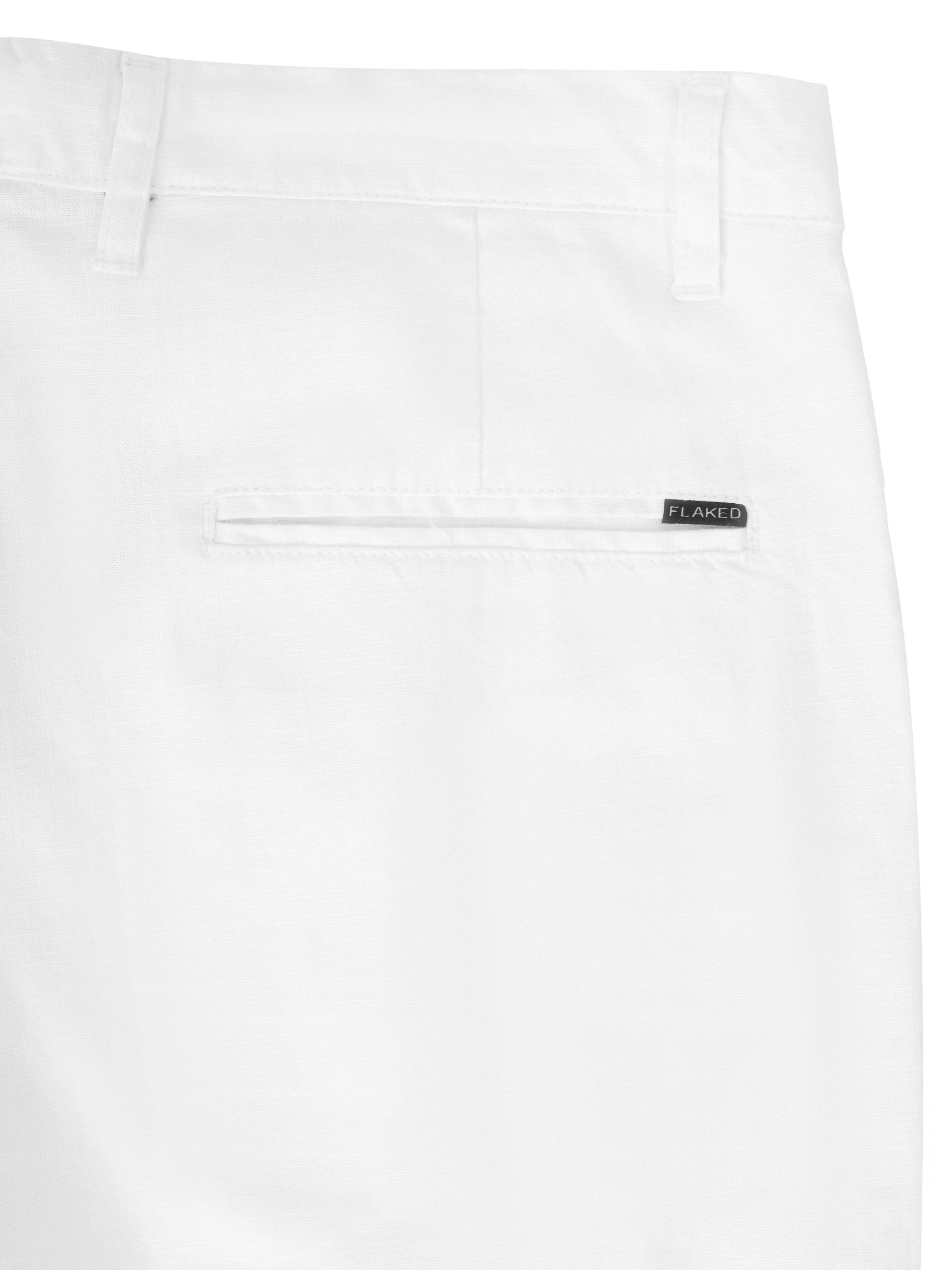 Linen Draw-String Comfort Fit Stretchable Trouser – White