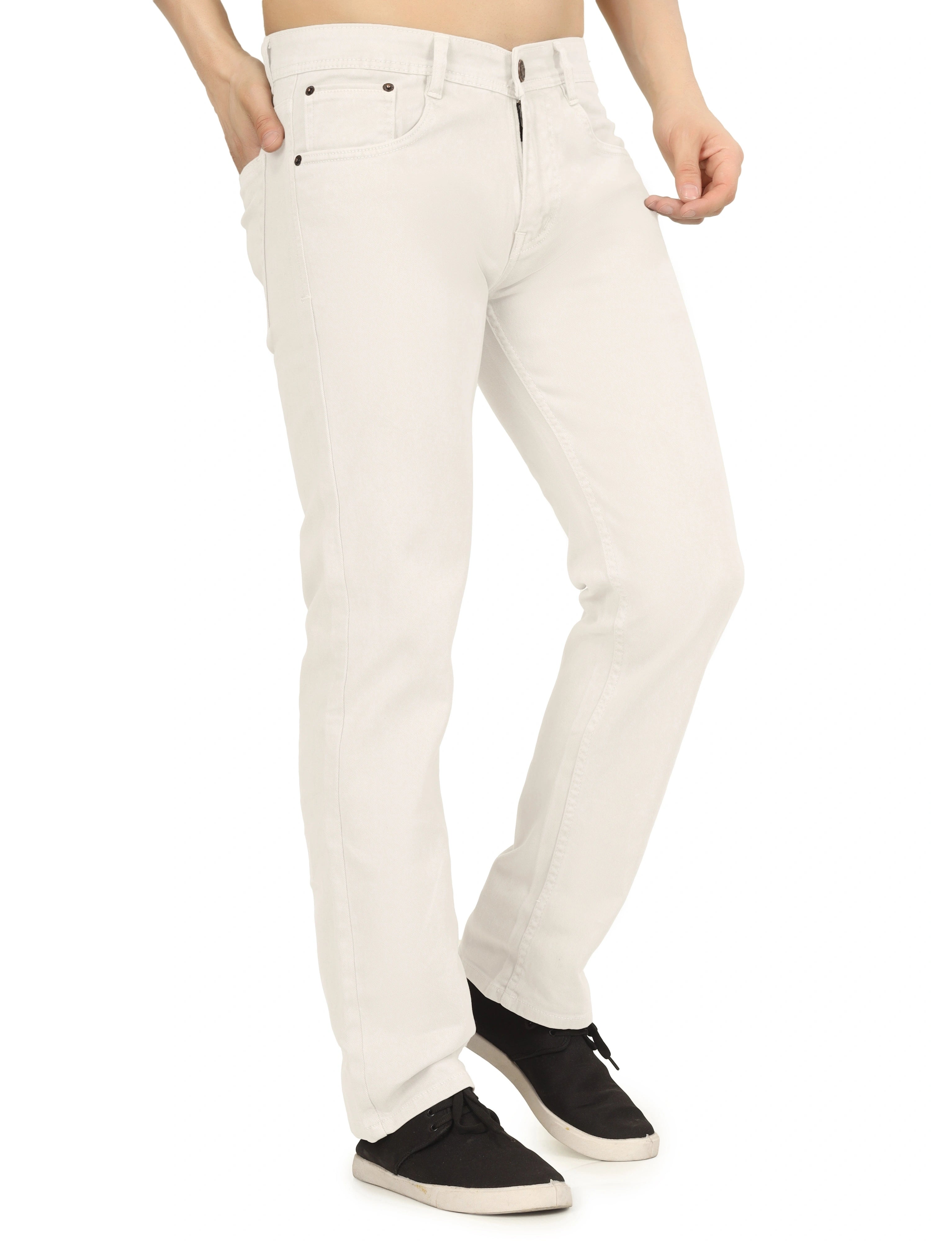 Men’s Relaxed Fit Stretchable Organic Cotton Jeans - Ivory Crest