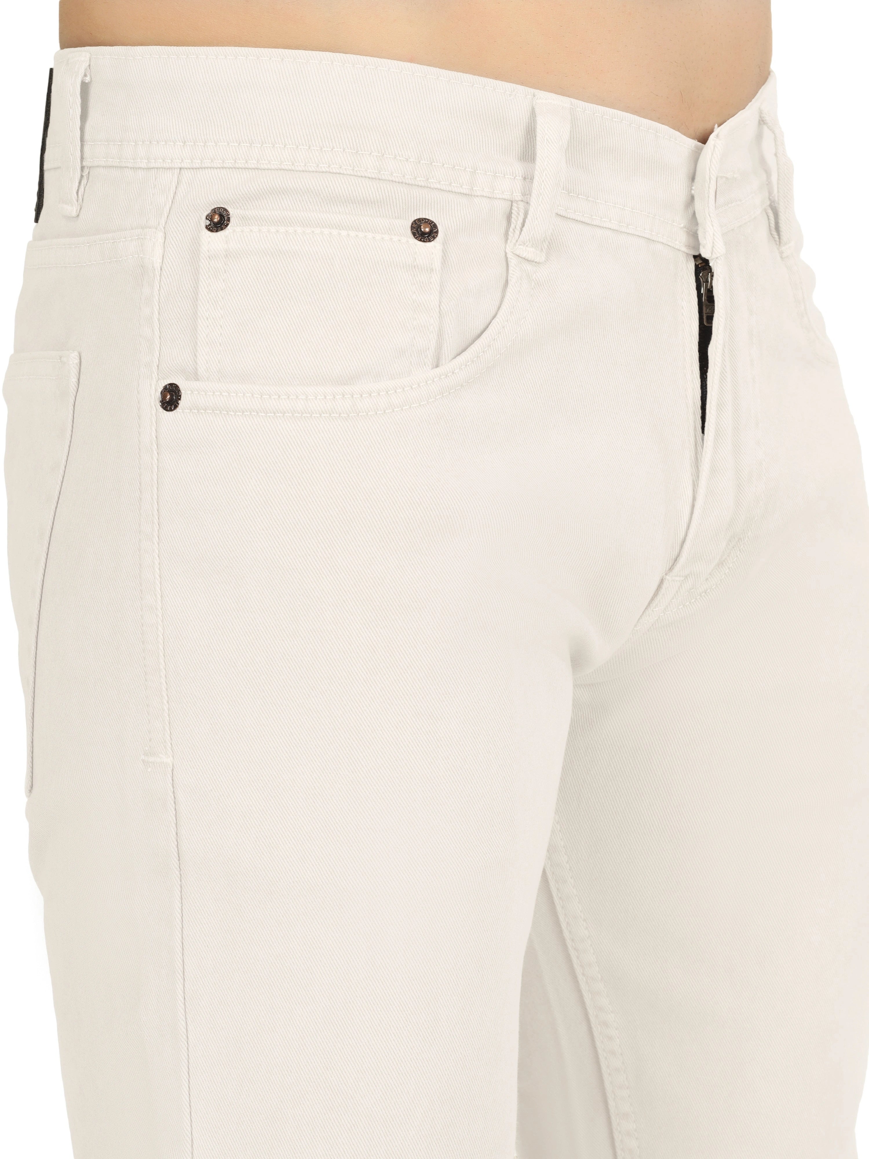 Men’s Relaxed Fit Stretchable Organic Cotton Jeans - Ivory Crest