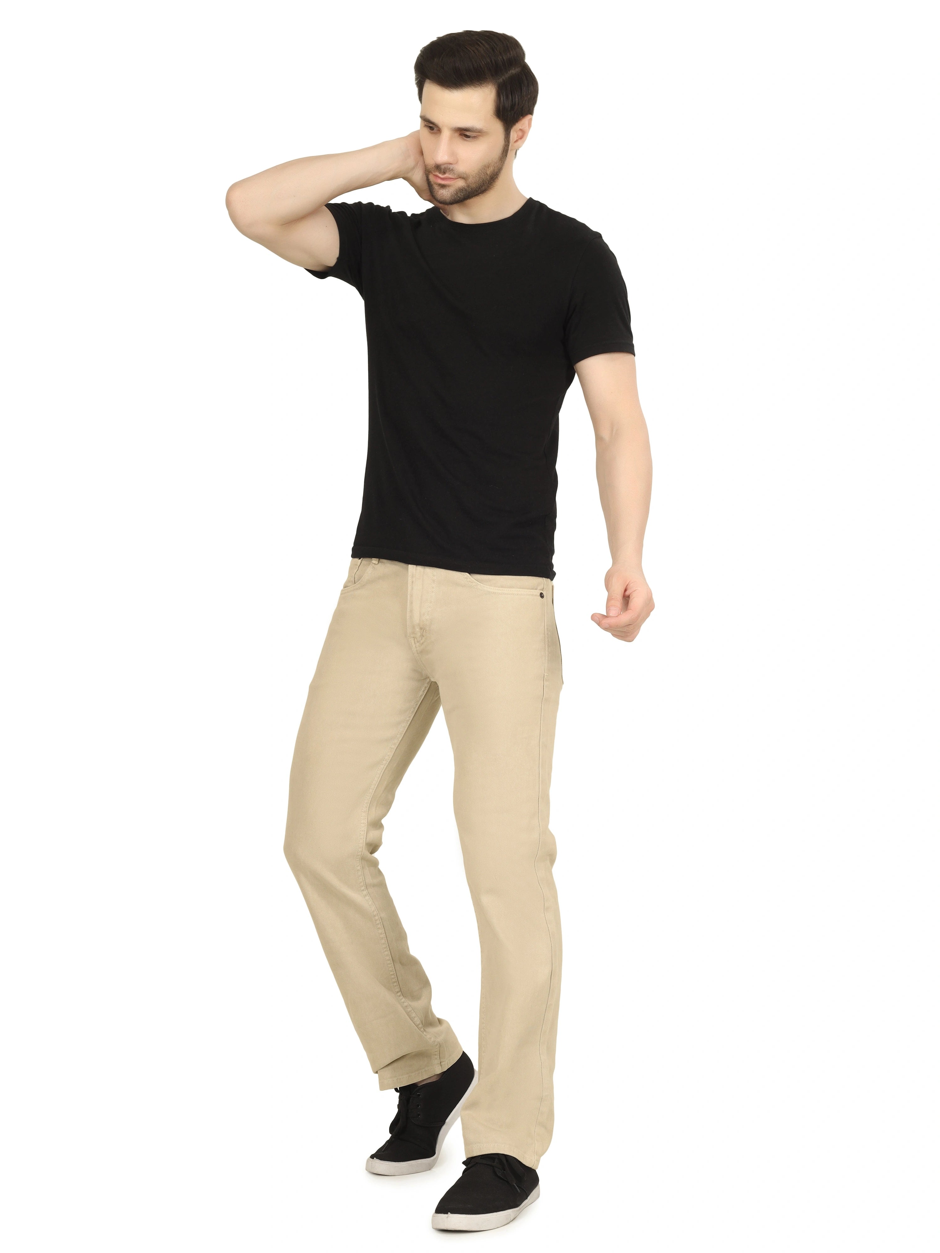 Men’s Relaxed Fit Stretchable Organic Cotton Jeans - Sand Stone
