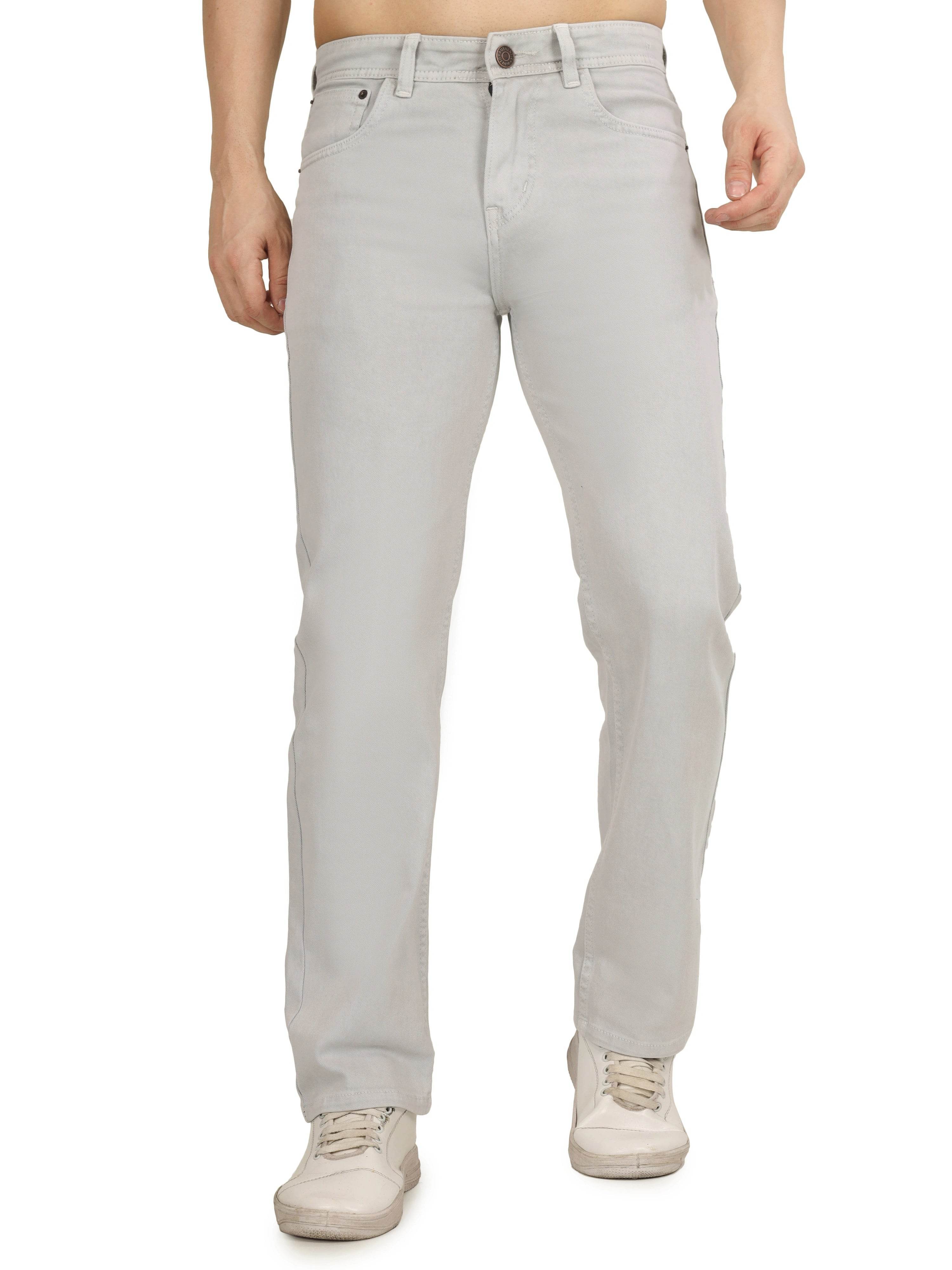 Men’s Relaxed Fit Stretchable Organic Cotton Jeans - Cloud Mist - Flaked