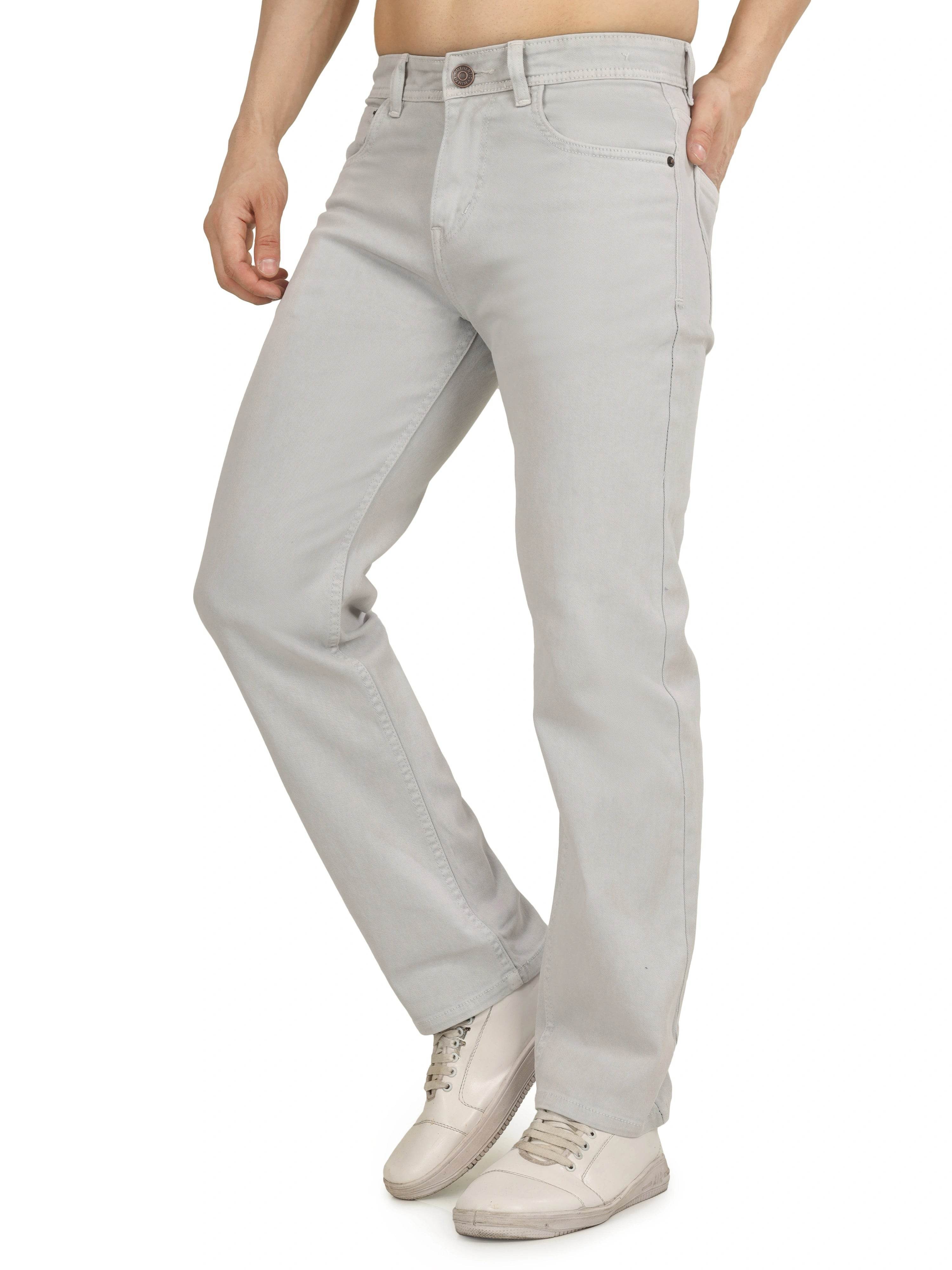 Men’s Relaxed Fit Stretchable Organic Cotton Jeans - Cloud Mist - Flaked
