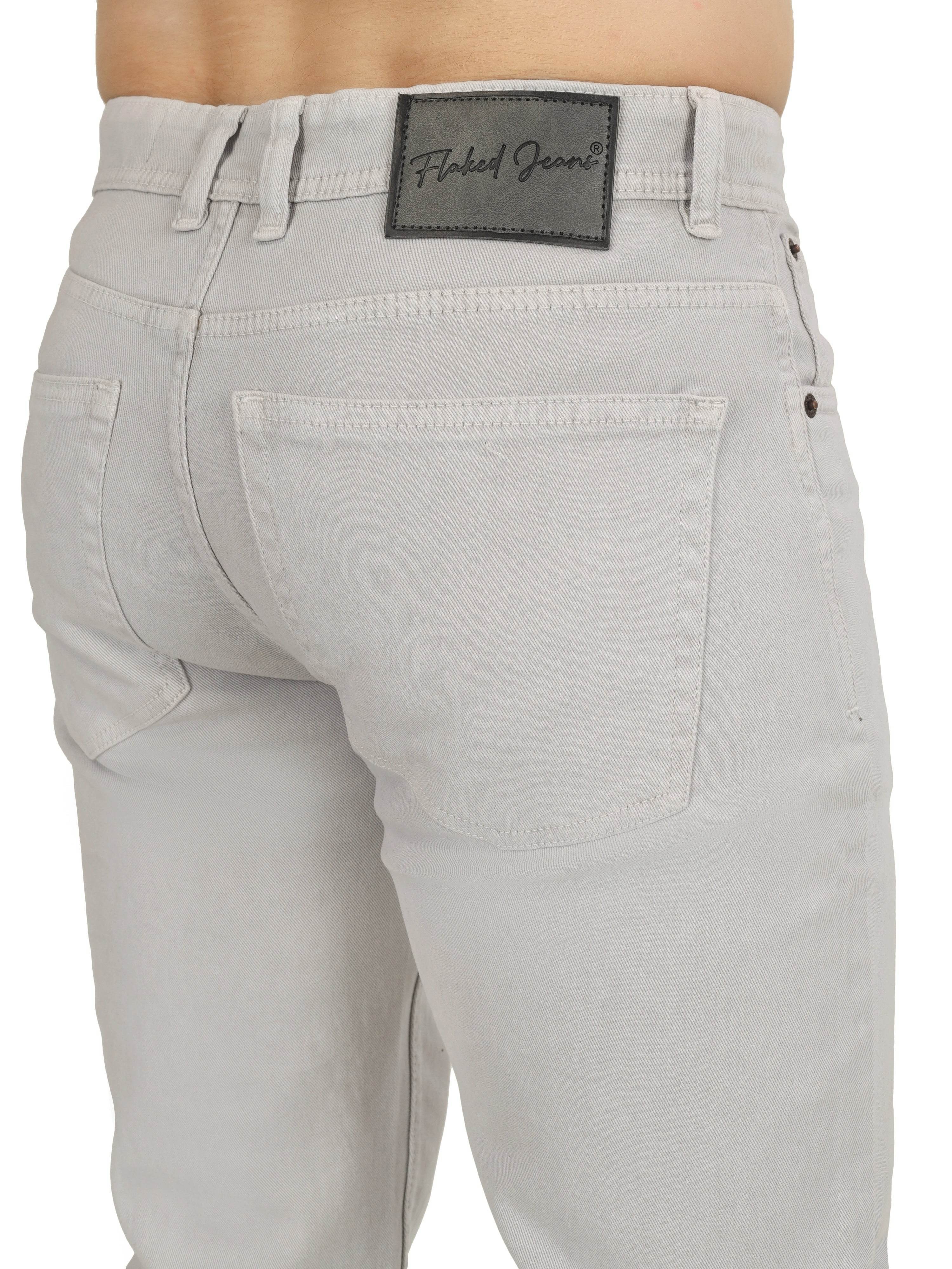 Men’s Relaxed Fit Stretchable Organic Cotton Jeans - Cloud Mist - Flaked