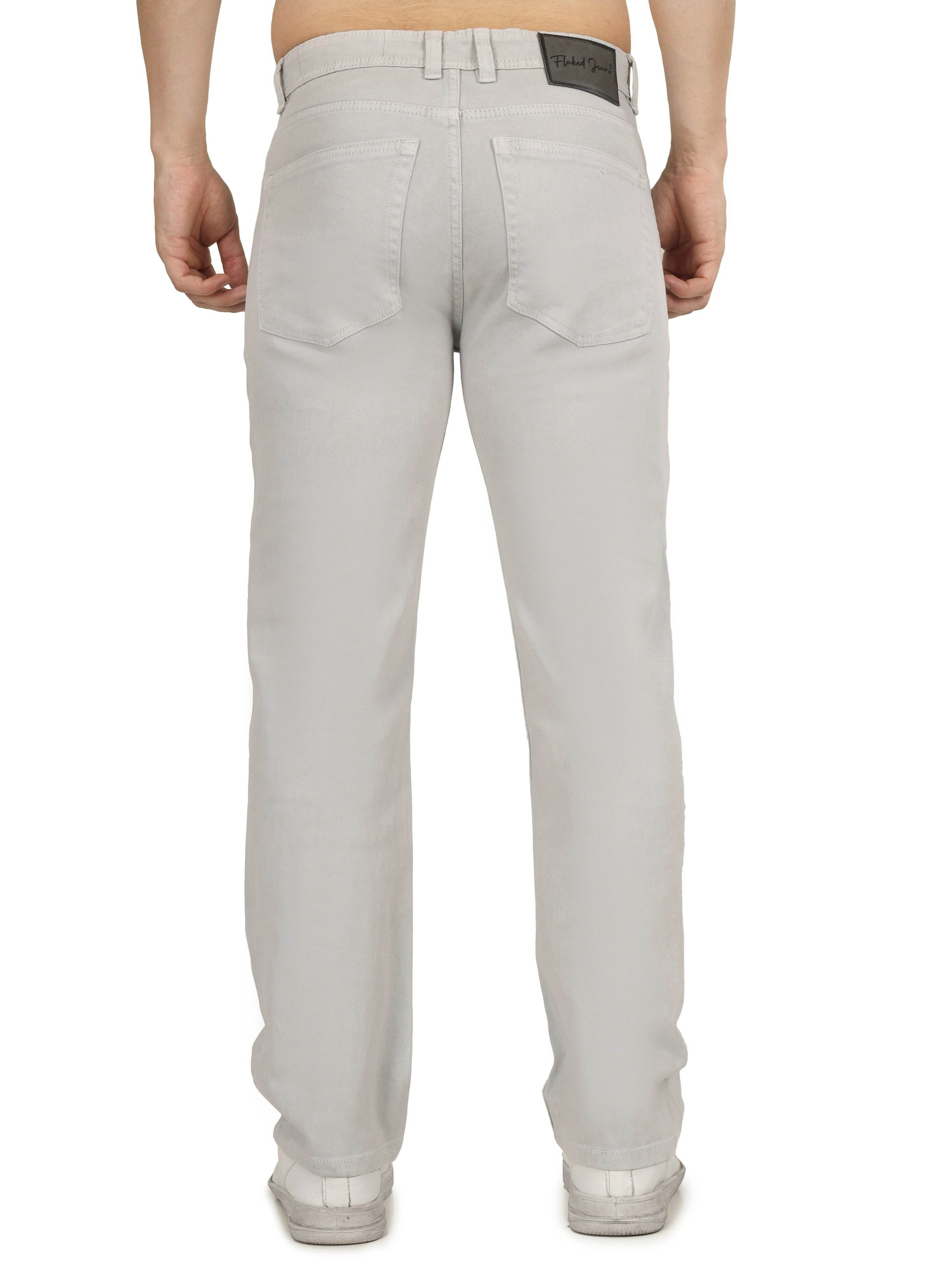 Men’s Relaxed Fit Stretchable Organic Cotton Jeans - Cloud Mist - Flaked