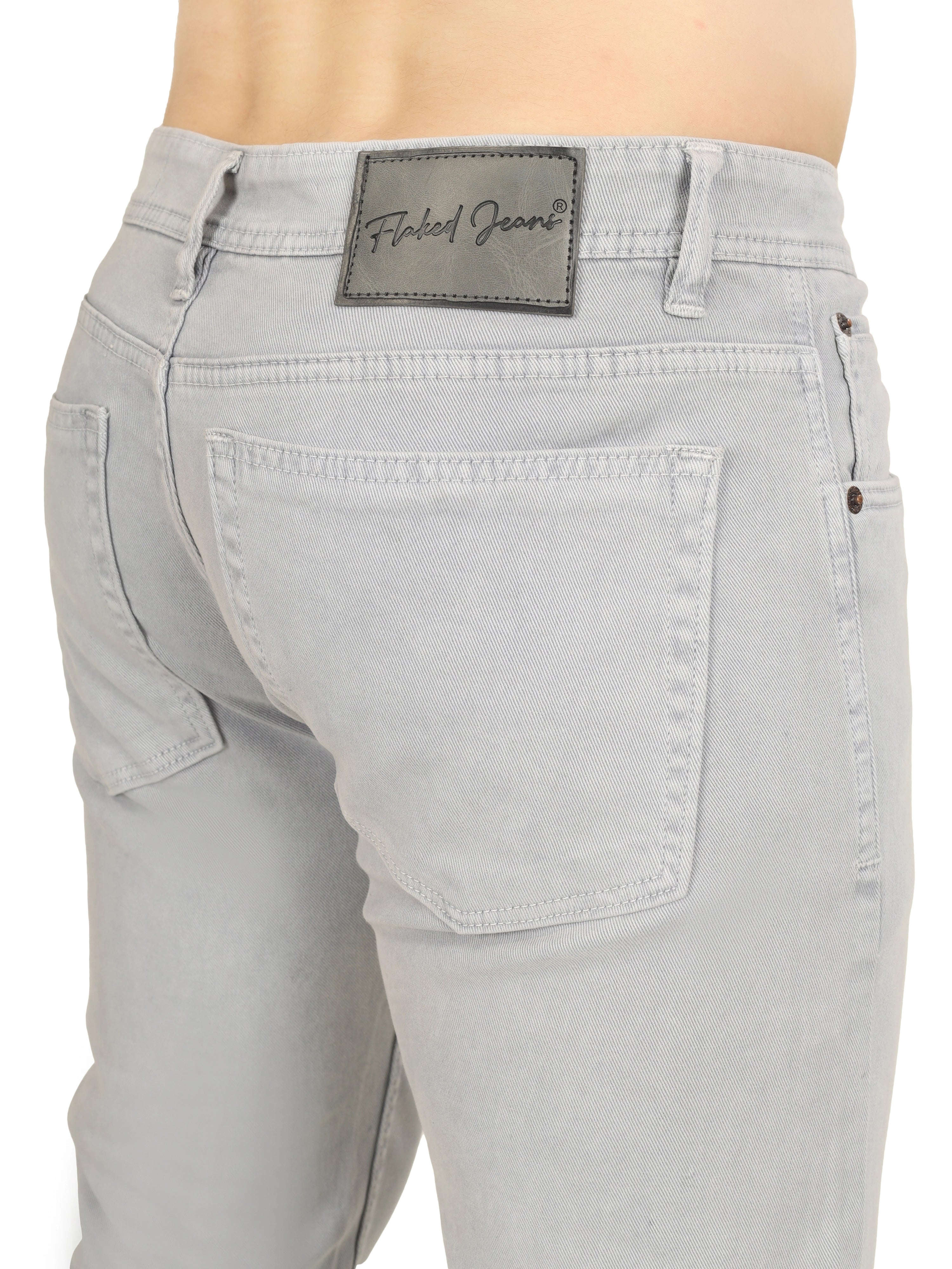 Men’s Relaxed Fit Stretchable Jeans - Frost Grey