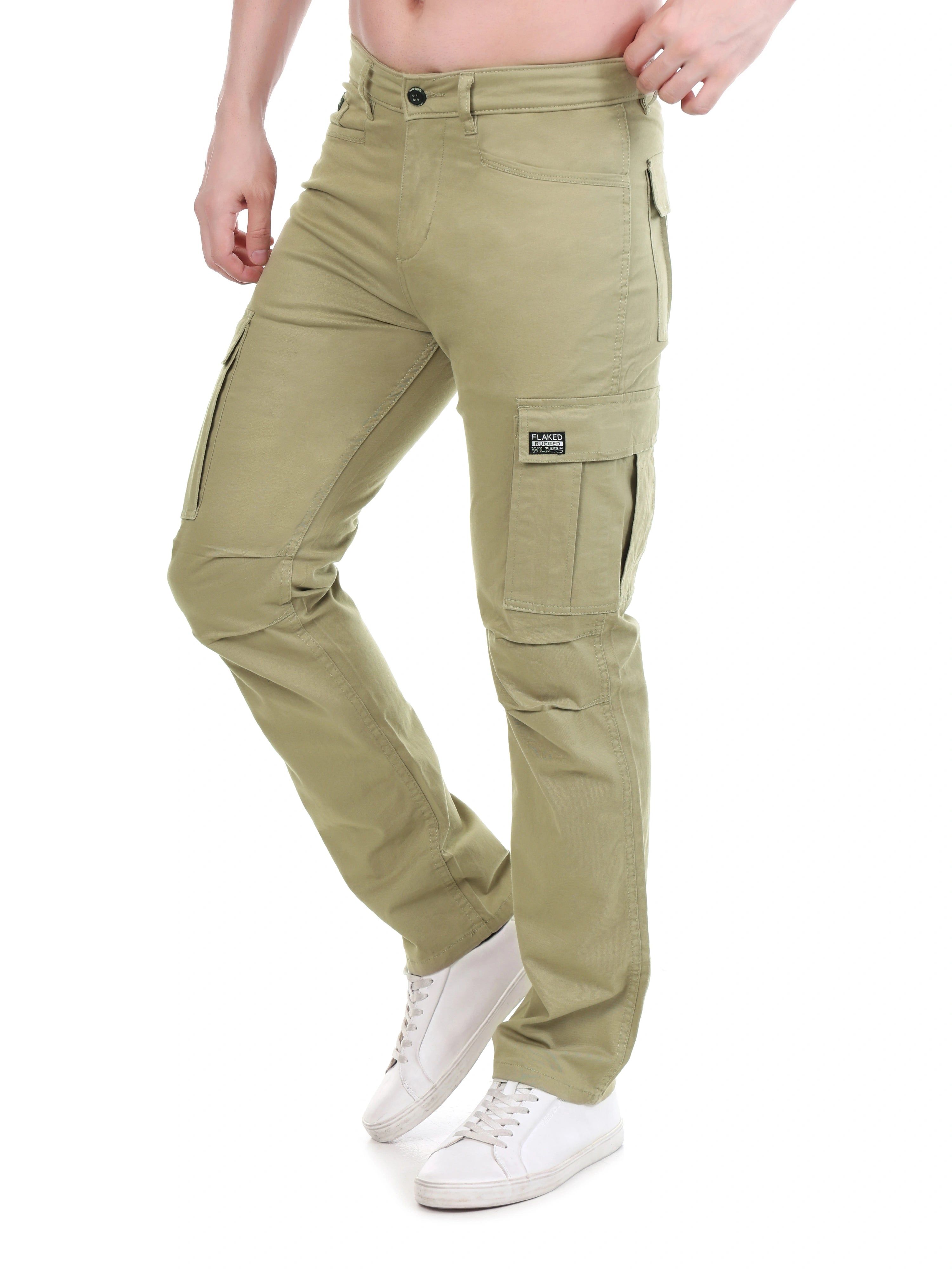 FLaked Copenhagen Desert Khaki Regular Fit Cotton Cargo