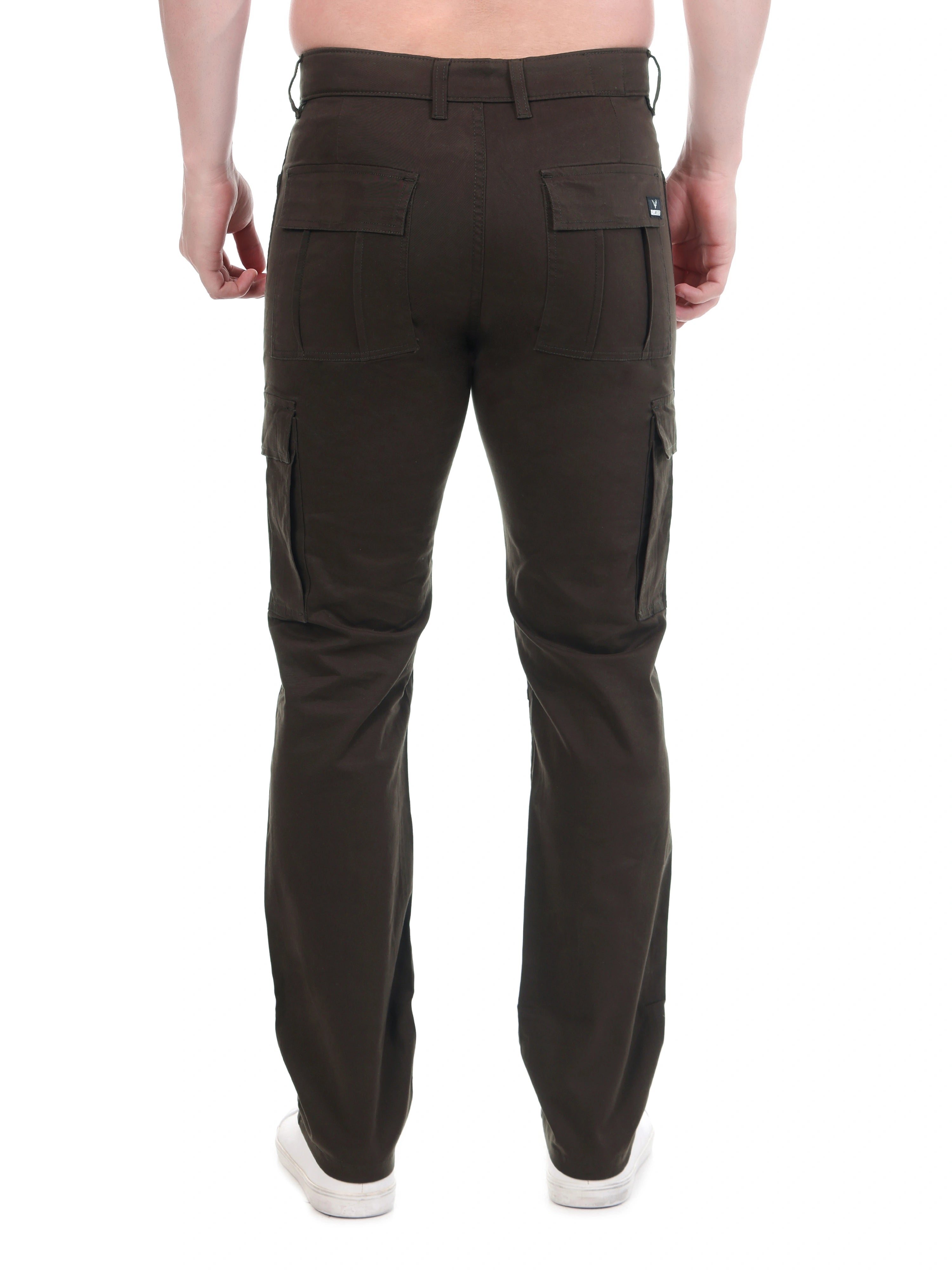 FLAKED Copenhagen Espresso Brown Regular Fit Cotton Cargo